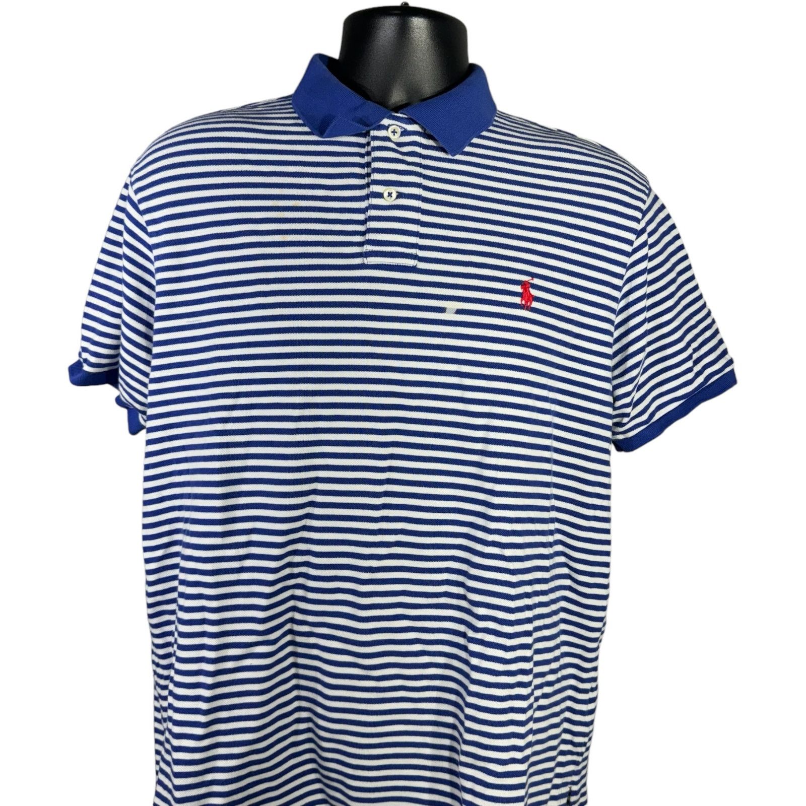 Polo Ralph Lauren Polo Ralph Lauren Short Sleeve Striped Polo Size US XL / EU 56 / 4 - 2 Thumbnail