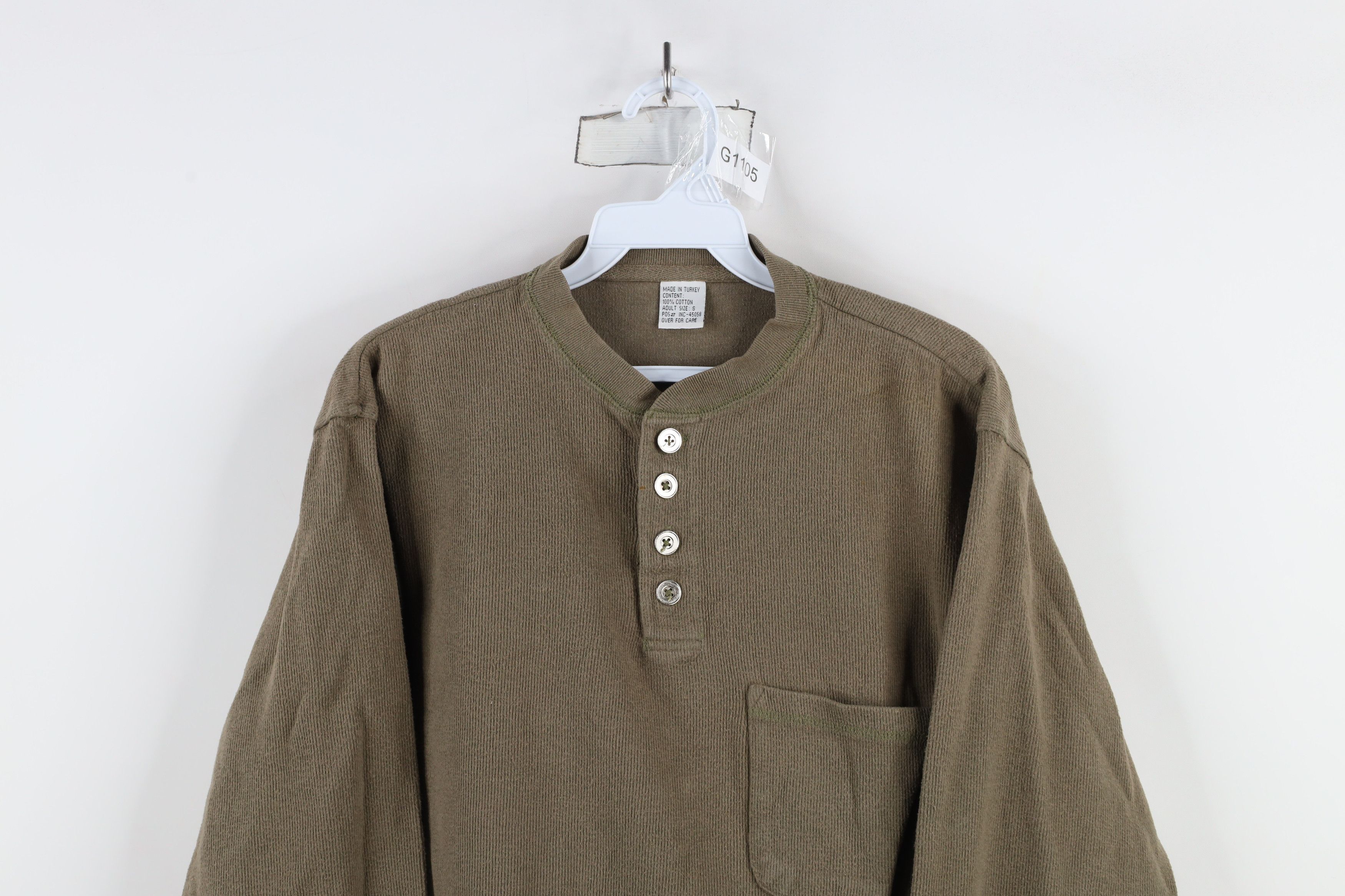 Vintage Vintage 90s Streetwear Knit Long Sleeve Henley T-Shirt Size US S / EU 44-46 / 1 - 2 Thumbnail