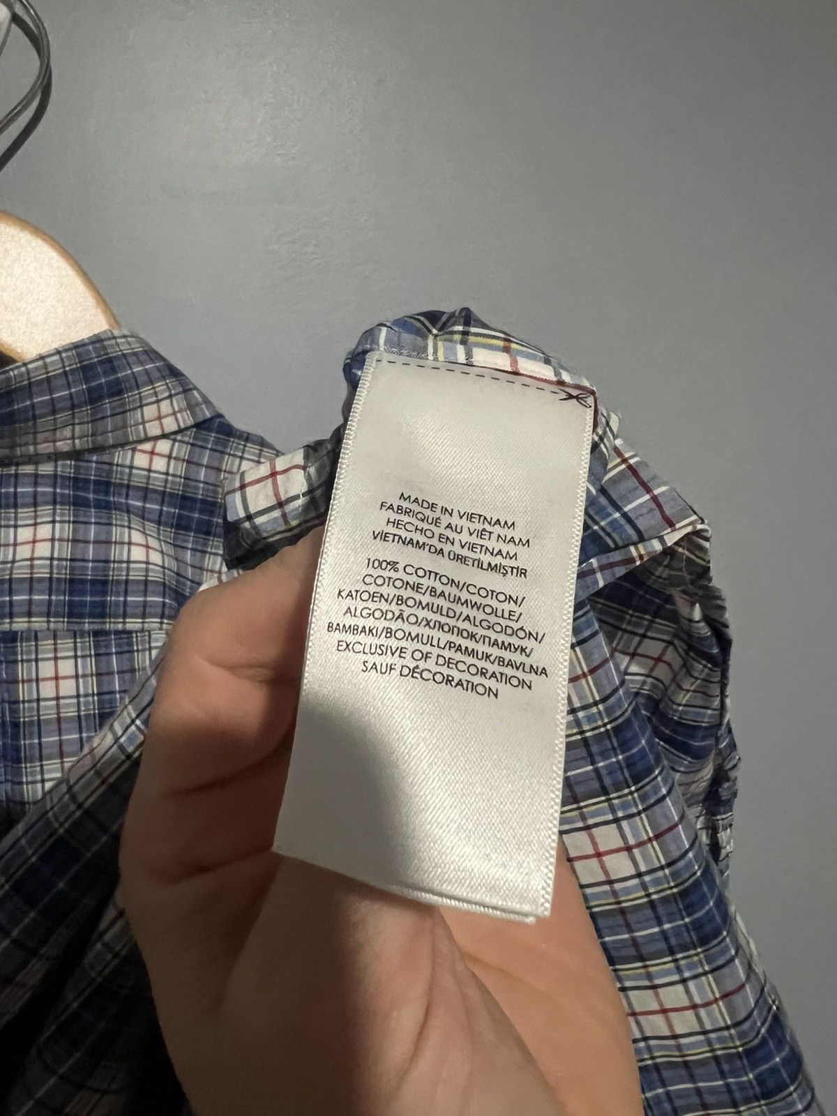 Polo Ralph Lauren Polo Ralph Lauren Men's L Slim Fit Stretch Blue Red Gingham Size US L / EU 52-54 / 3 - 8 Thumbnail