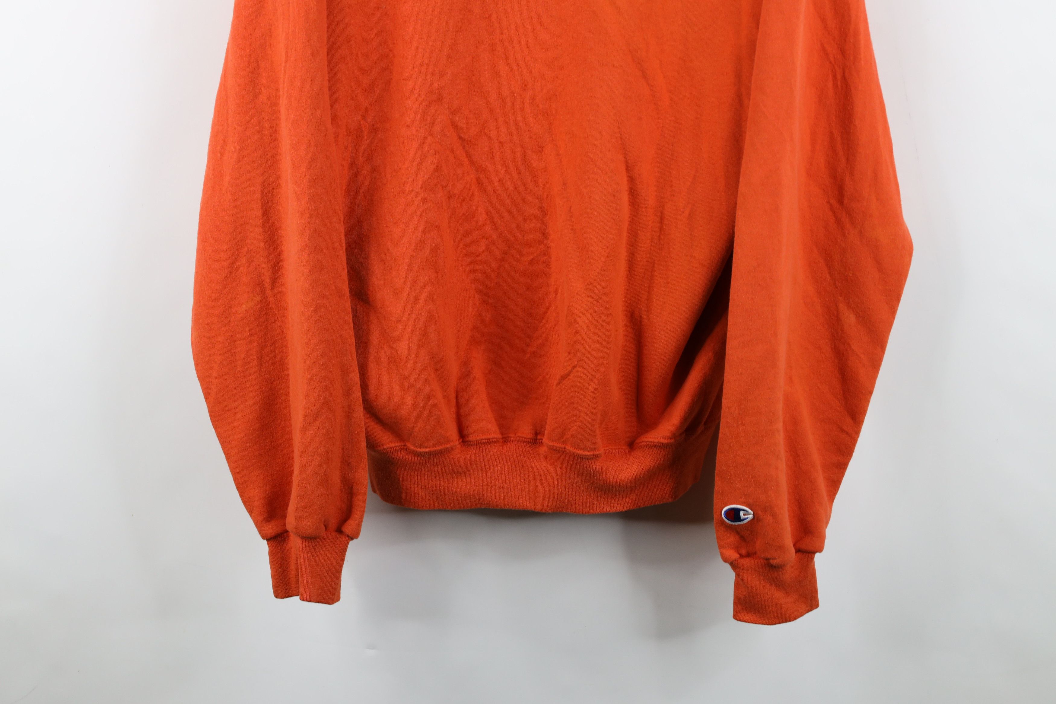 Champion Vintage 90s Champion Spell Out Crewneck Sweatshirt Orange Size US L / EU 52-54 / 3 - 3 Thumbnail