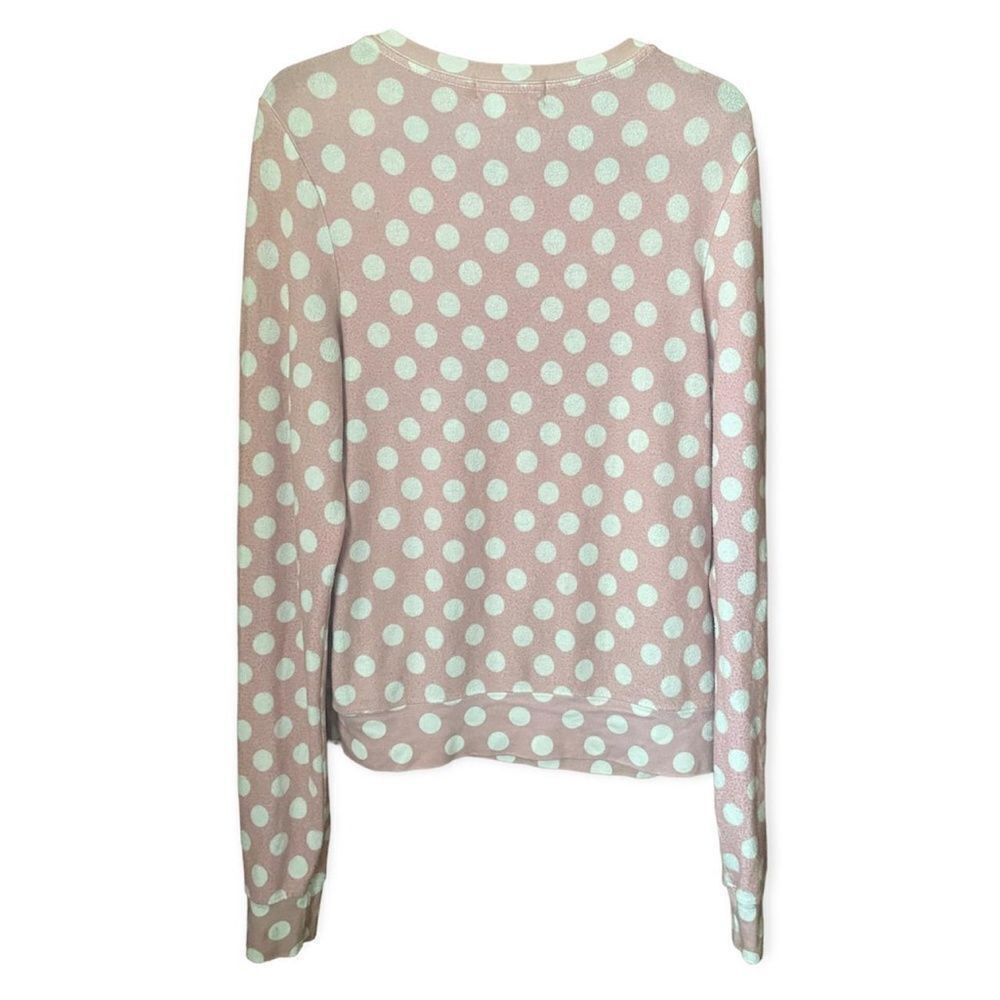 Wildfox Wildfox Pink White Polka Dot Pullover Sweatshirt Women’s Siz Size XS / US 0-2 / IT 36-38 - 4 Thumbnail