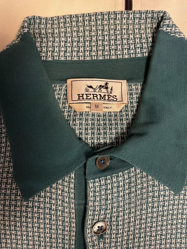 Hermes Hermes Full Print H Knit Short Sleeve Polo Shirt/T-Shirt Size US M / EU 48-50 / 2 - 4 Thumbnail
