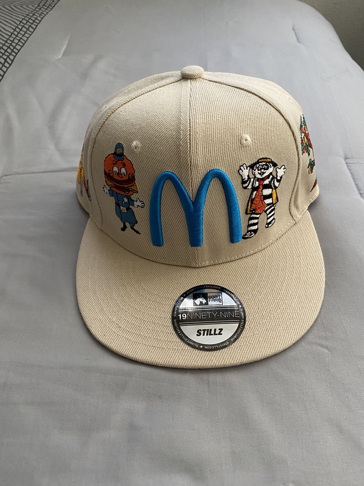 image of Slumpykev x Stillz Slumpkev Mcdonalds Fitted Hat in Brown, Men's