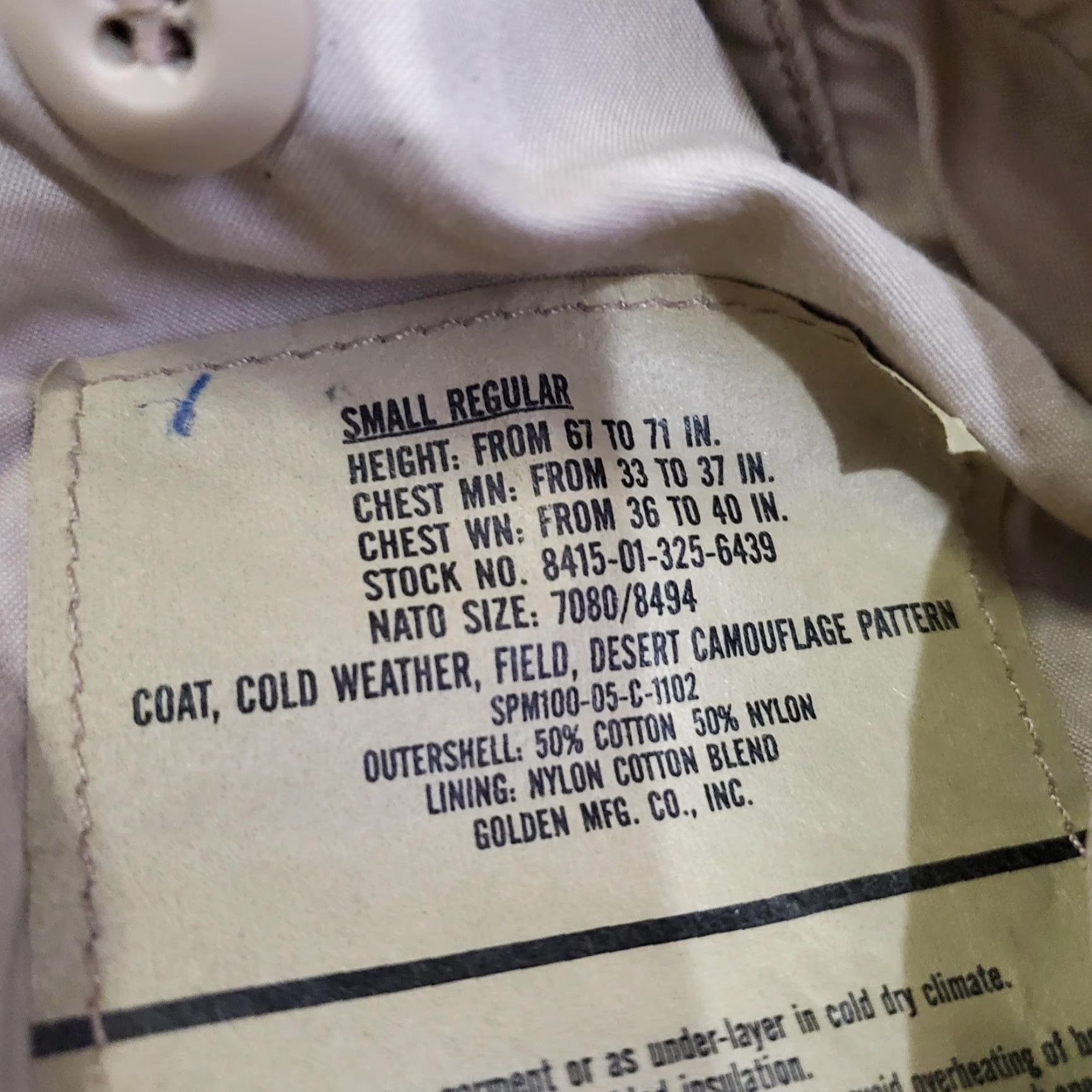 Vintage VINTAGE U.S. NAVY JACKET Coat Desert Camouflage Field Cold Weather Navy Patch Military Size US S / EU 44-46 / 1 - 7 Thumbnail