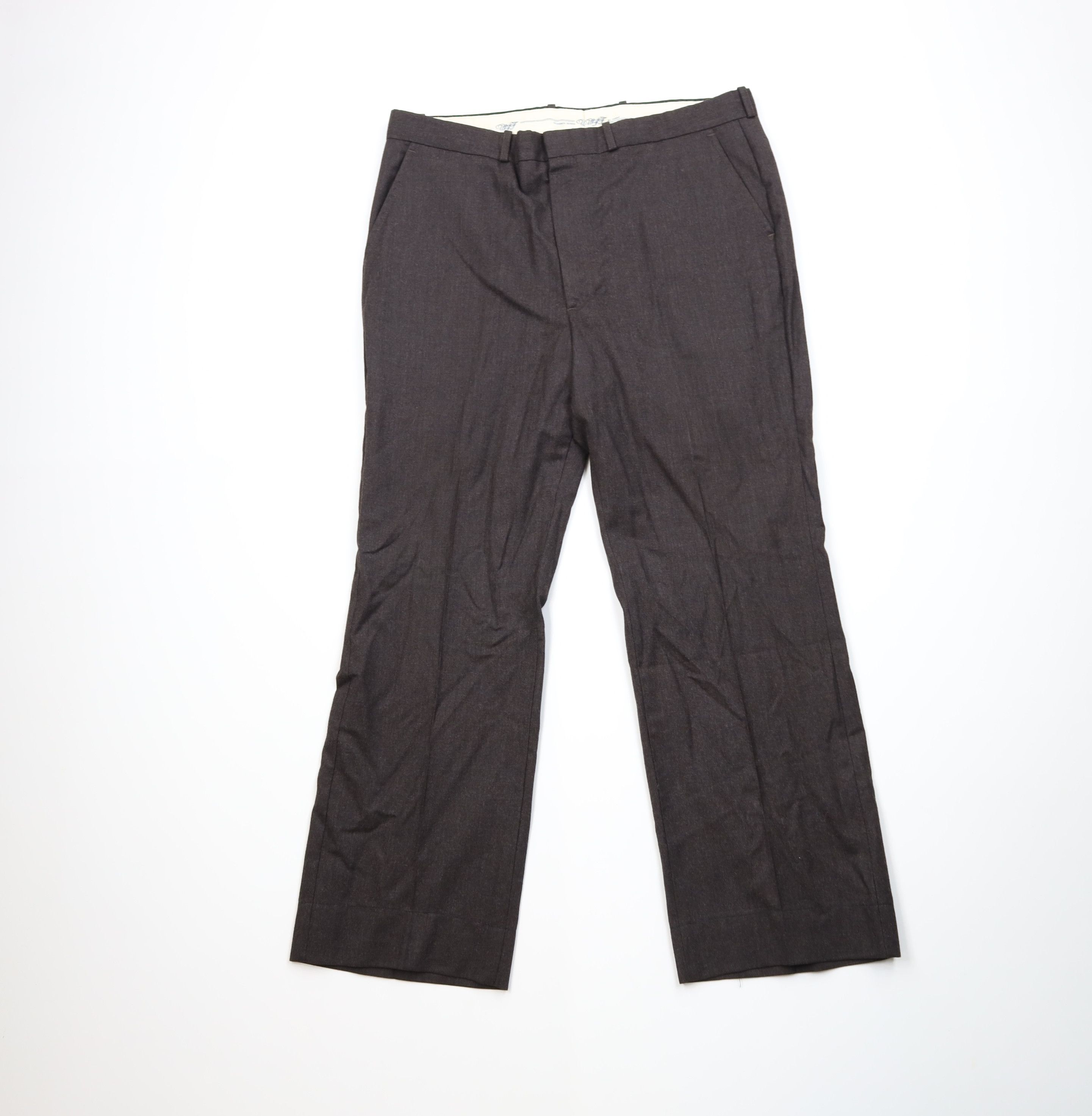 Vintage Vintage 70s Streetwear Wide Leg Chino Pants Dark Brown USA Size US 36 / EU 52 - 1 Thumbnail