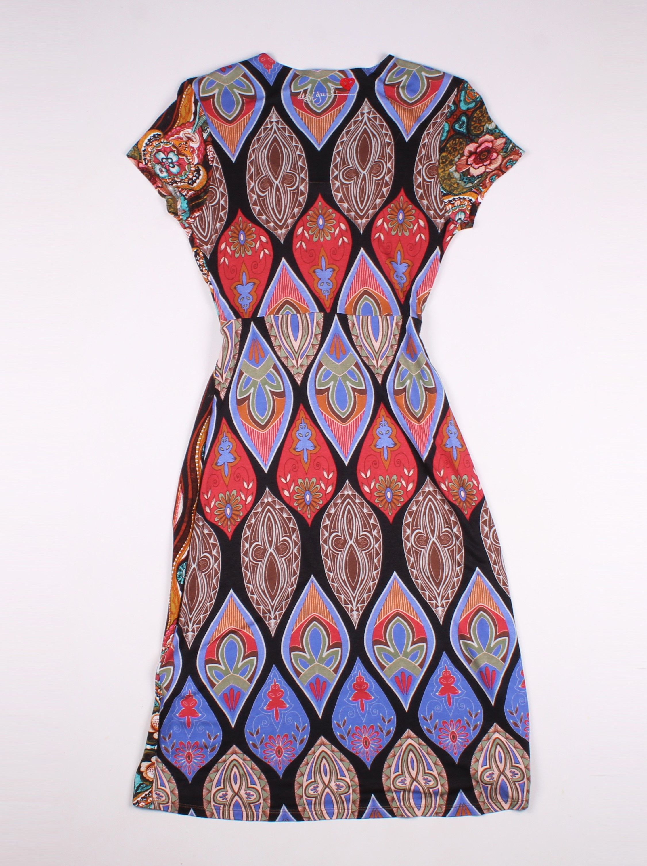 Desigual × Vintage Desigual Boho Y2K V-neck Short Sleeve Floral Dress Size M / US 6-8 / IT 42-44 - 10 Thumbnail