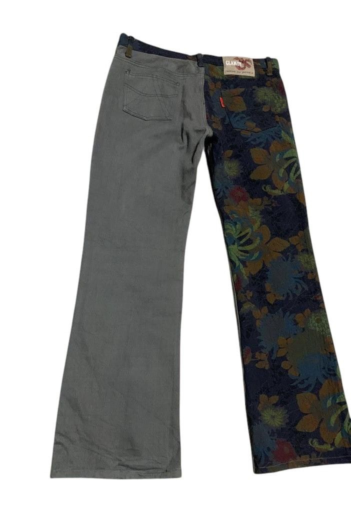 Le Grande Bleu (L.G.B.) Vintage Glamdy Patchwork Flare Bell Bottom Jeans Size US 33 - 2 Thumbnail