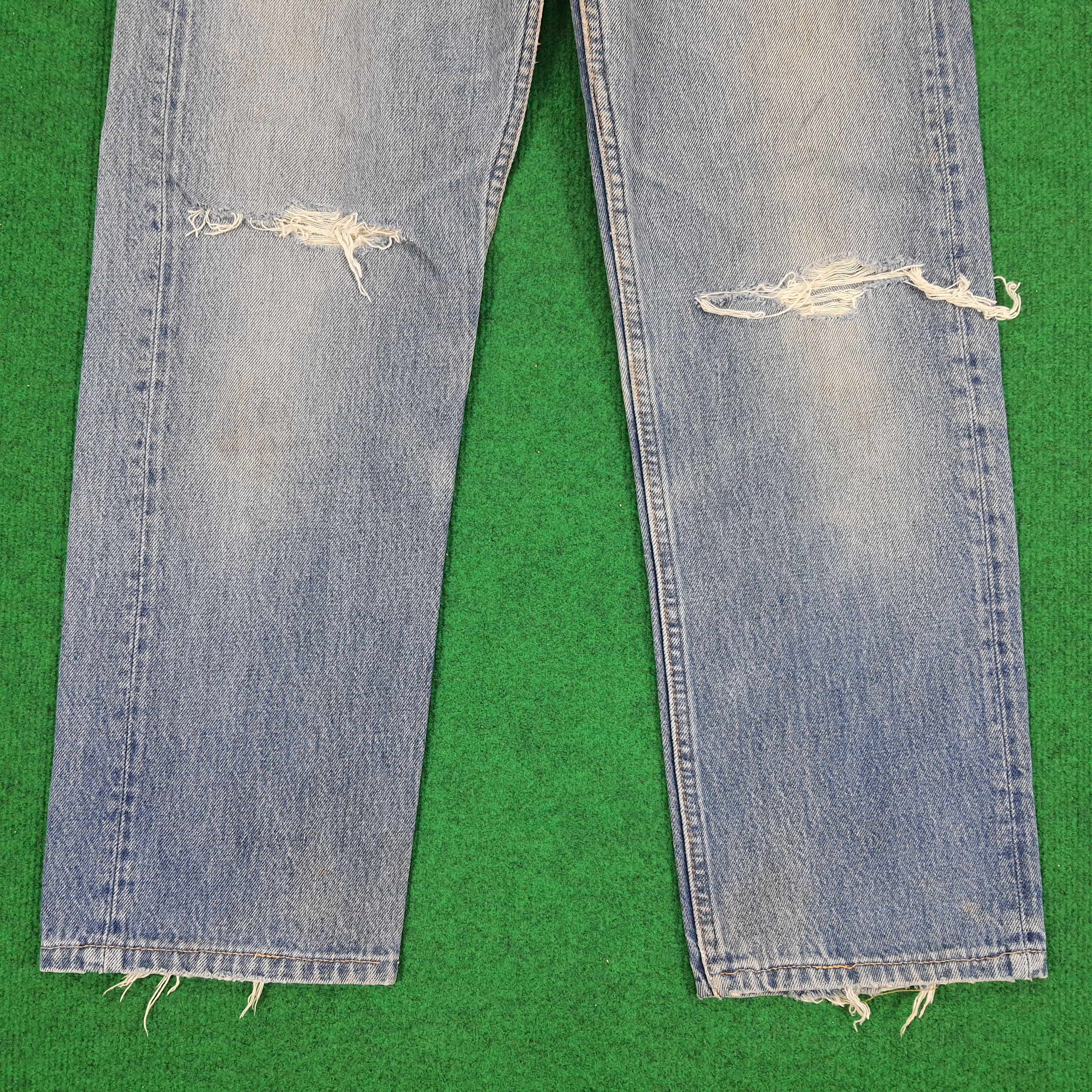 Levi's × Levi's Vintage Clothing × Vintage Vintage Levi's Straight Cut Distressed Jeans Size US 29 - 3 Thumbnail