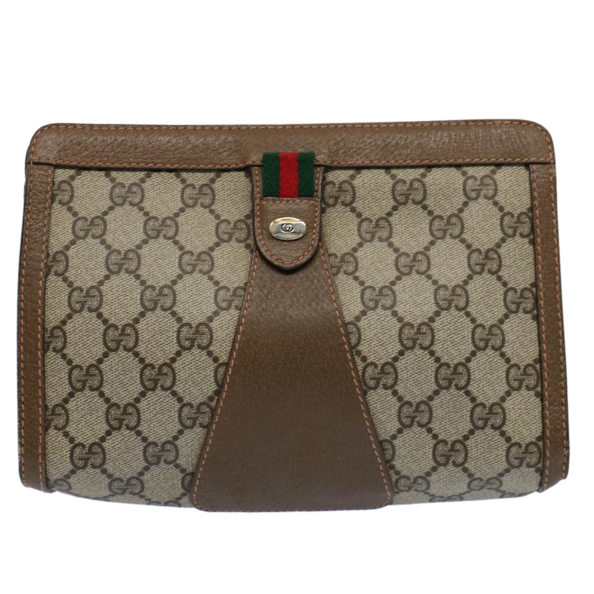 Gucci Gg Canvas Beige Canvas Clutch Bag (Pre-Owned) Size ONE SIZE - 1 Thumbnail
