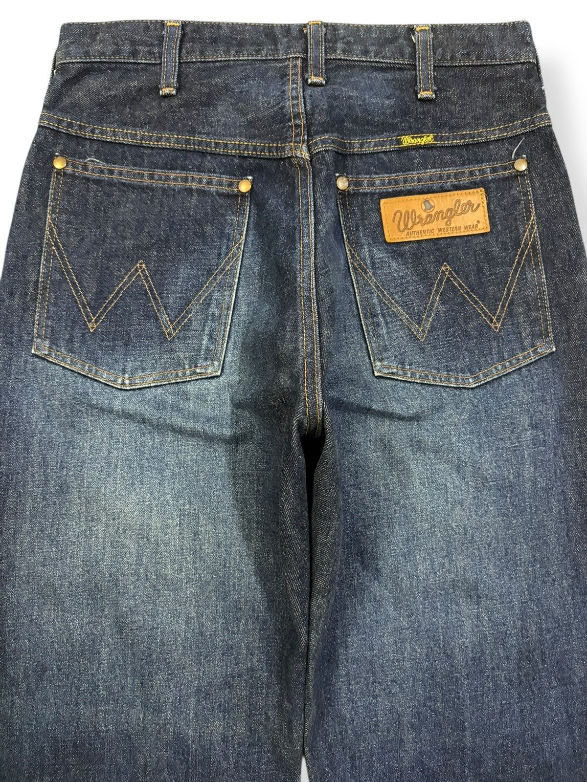 Wrangler Vintage Wrangler Selvedge Blue Wash Baggy Distressed Jeans Size US 29 - 11 Thumbnail