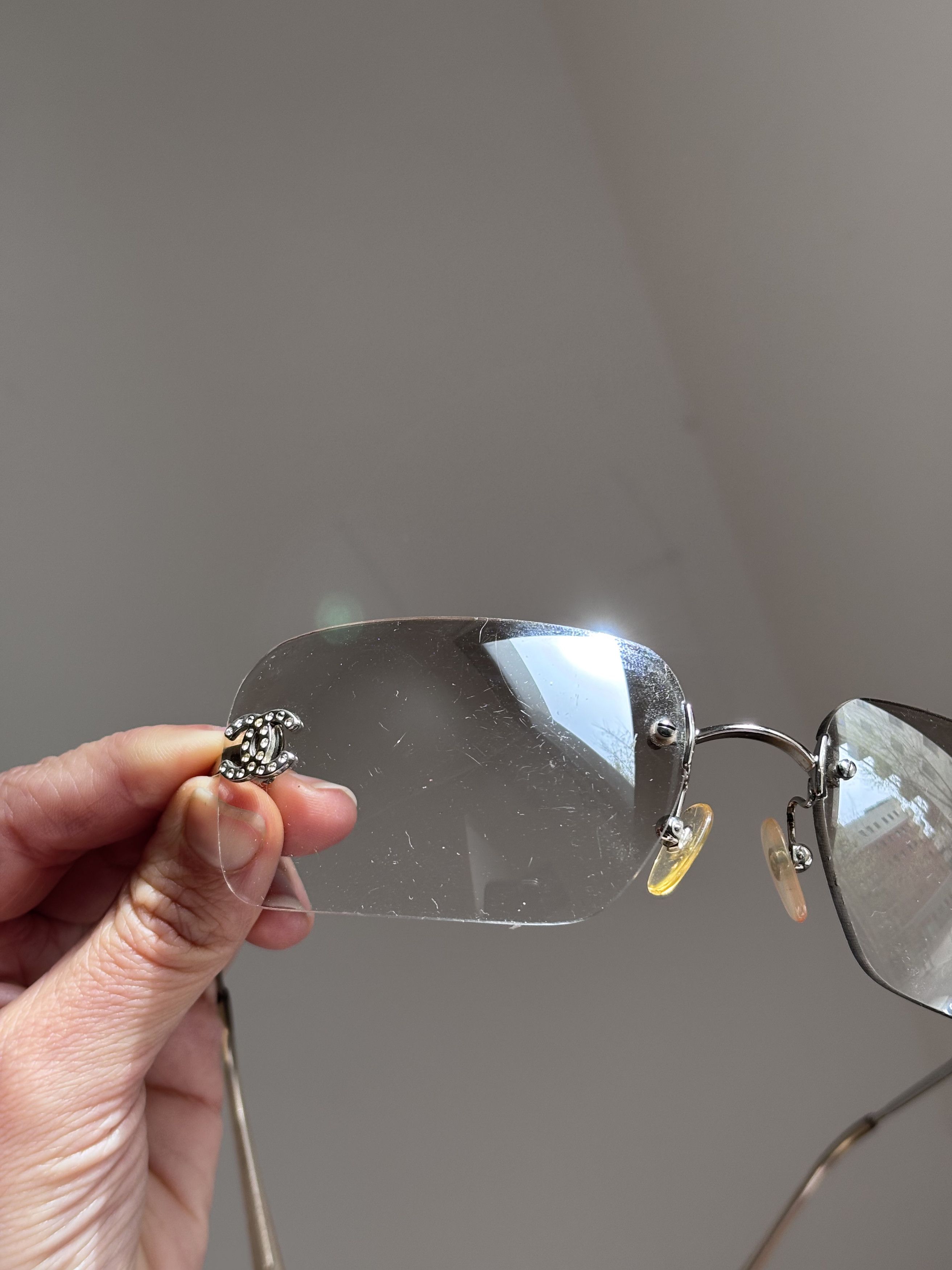 Chanel CHANEL Sunglasses 4017-D Rimless Rhinestones Vintage Size ONE SIZE - 2 Thumbnail