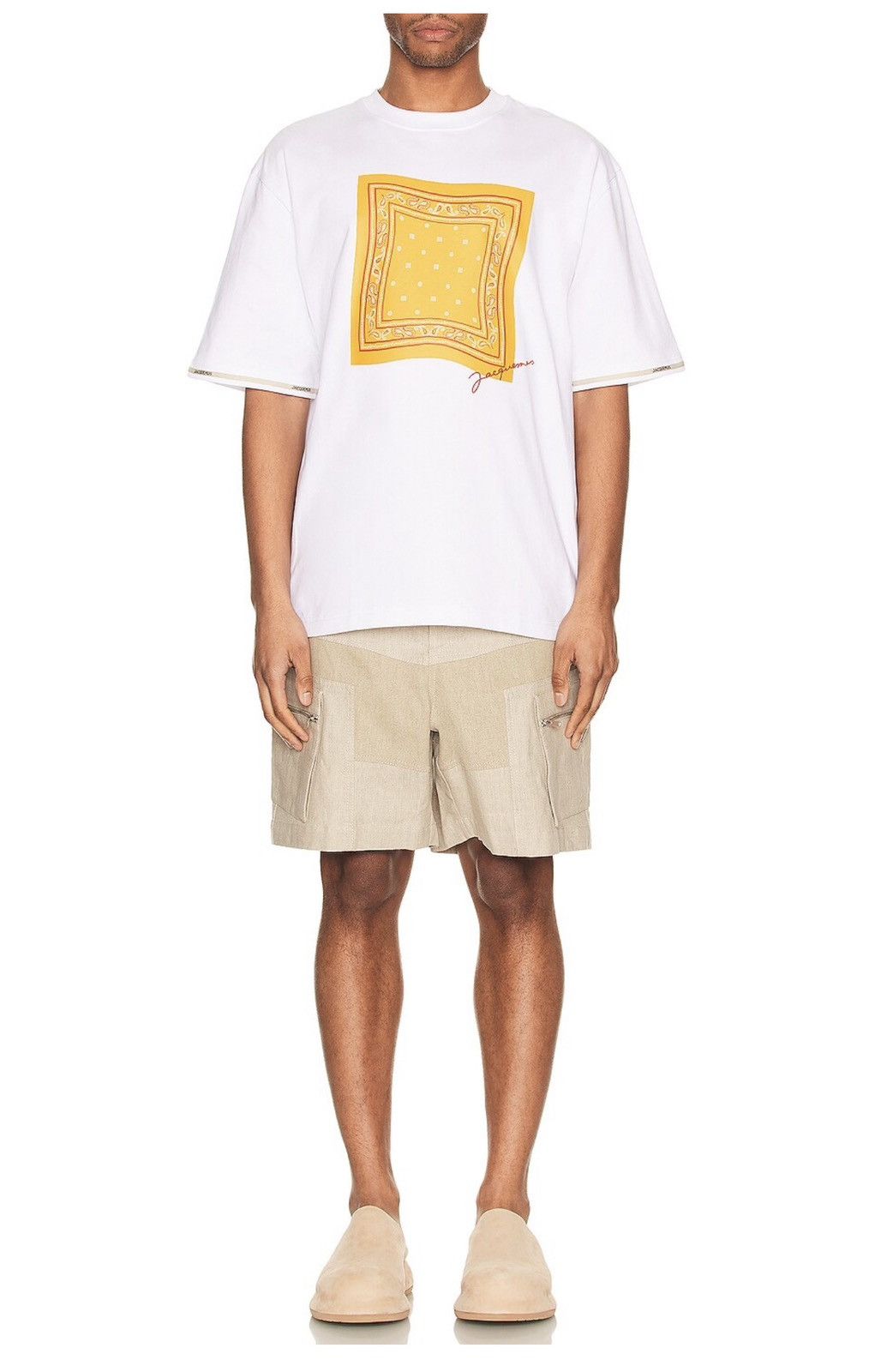 Jacquemus Le Tshirt Toalha in Print Bandana White Size US S / EU 44-46 / 1 - 3 Thumbnail