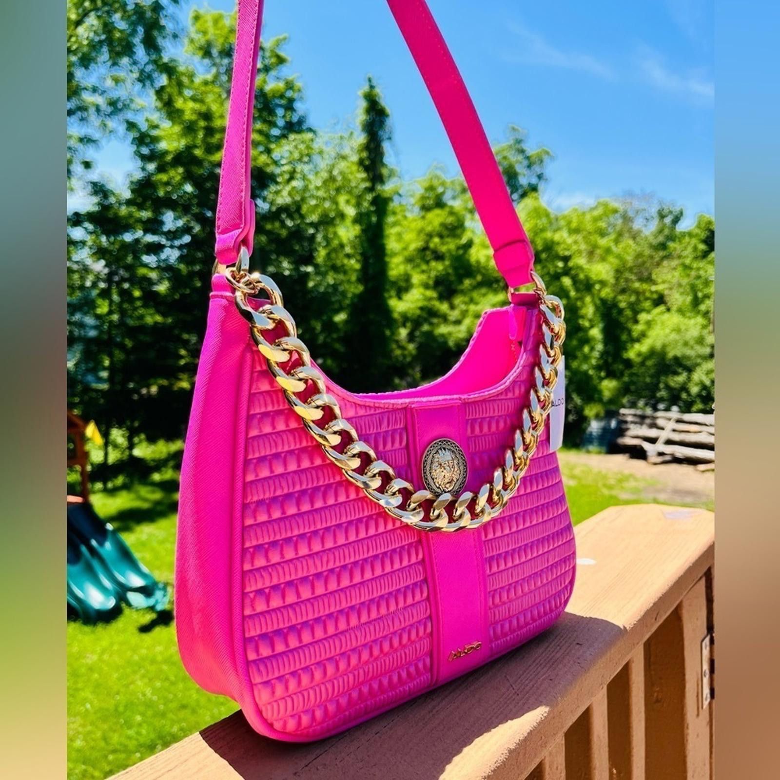 Aldo Aldo Pink Shoulder Bag With Gold Chain NWT Size ONE SIZE - 2 Thumbnail