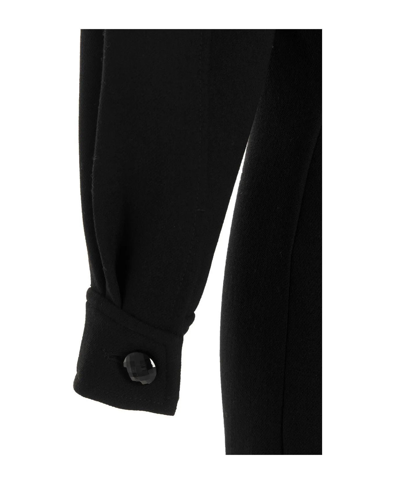 Saint Laurent Paris o1y0126 Maxi Dress in Black Size S / US 4 / IT 40 - 4 Thumbnail
