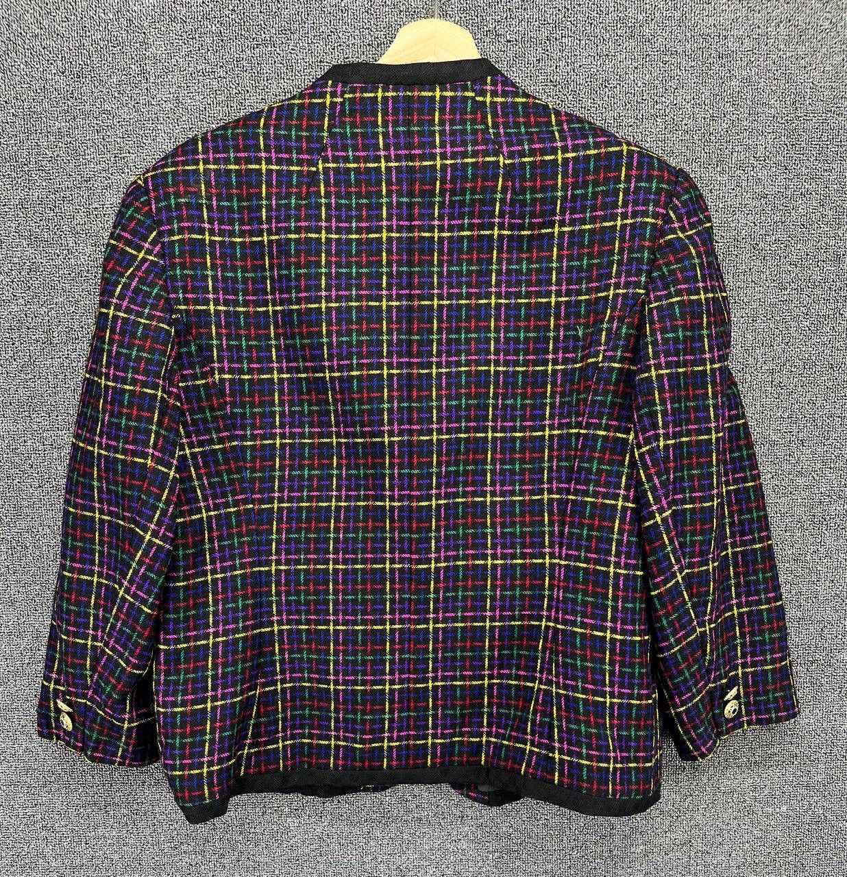Hardy Amies Hardy Amies Shadow Plaid Checkered Cardigan Jacket Size M / US 6-8 / IT 42-44 - 8 Thumbnail