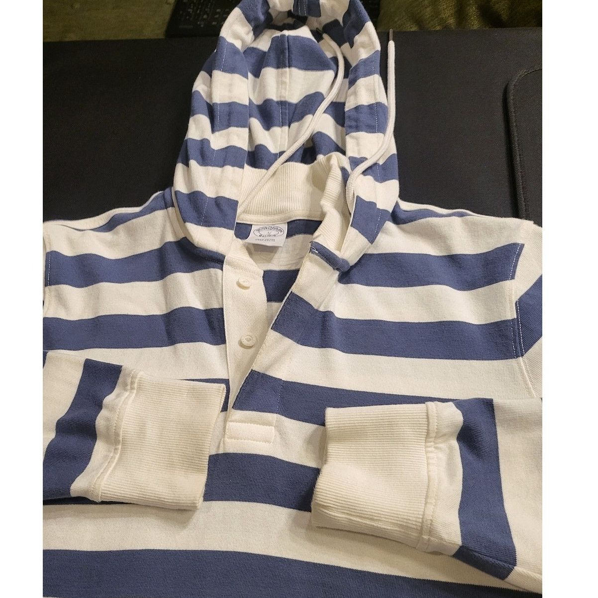 Brooks Brothers NWT Brooks Brothers Cotton Hoodie Rugby Heavyweight Navy L Size US L / EU 52-54 / 3 - 9 Thumbnail