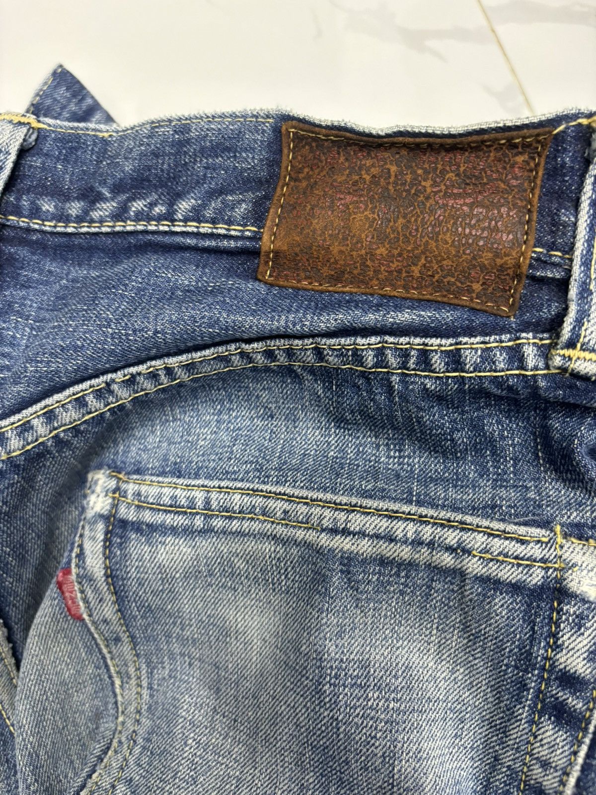 Sugar Cane Vintage Warehouse Selvedge Jeans Distressed Denim Size US 30 / EU 46 - 10 Thumbnail