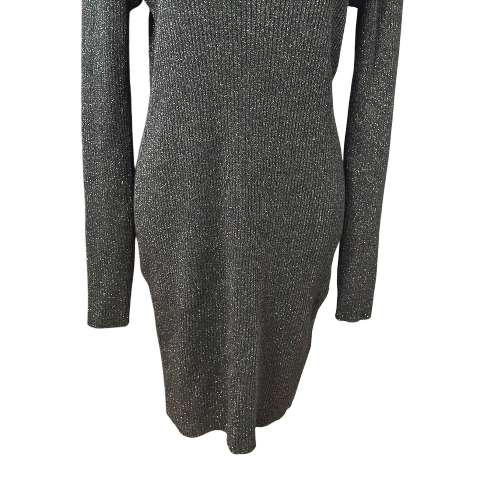 Other UK Open Edit Knit Sweater Dress Metallic Black Women's XL NWOT Size XL / US 12-14 / IT 48-50 - 3 Thumbnail