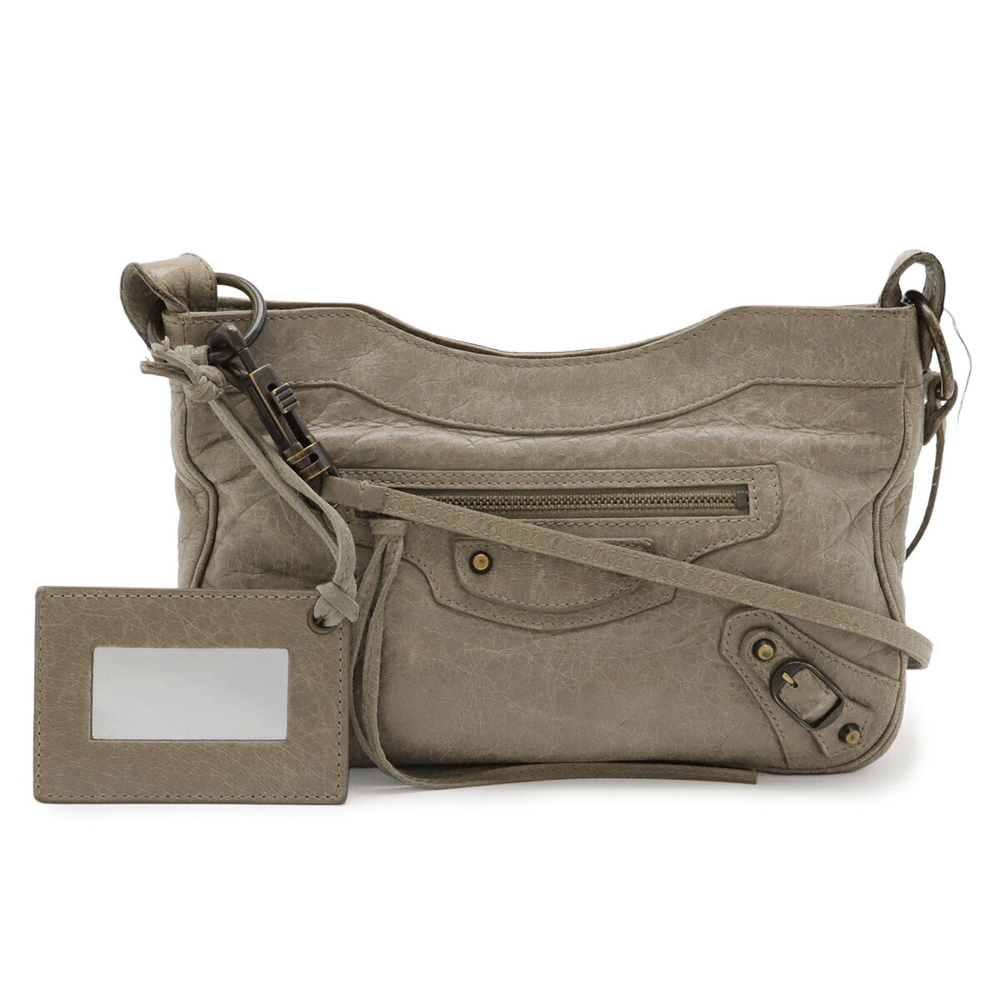 Balenciaga BALENCIAGA The Hip Shoulder Bag/Pochette/Clutch Bag in Greige Leather (Product Code: 242803) Size ONE SIZE - 1 Thumbnail