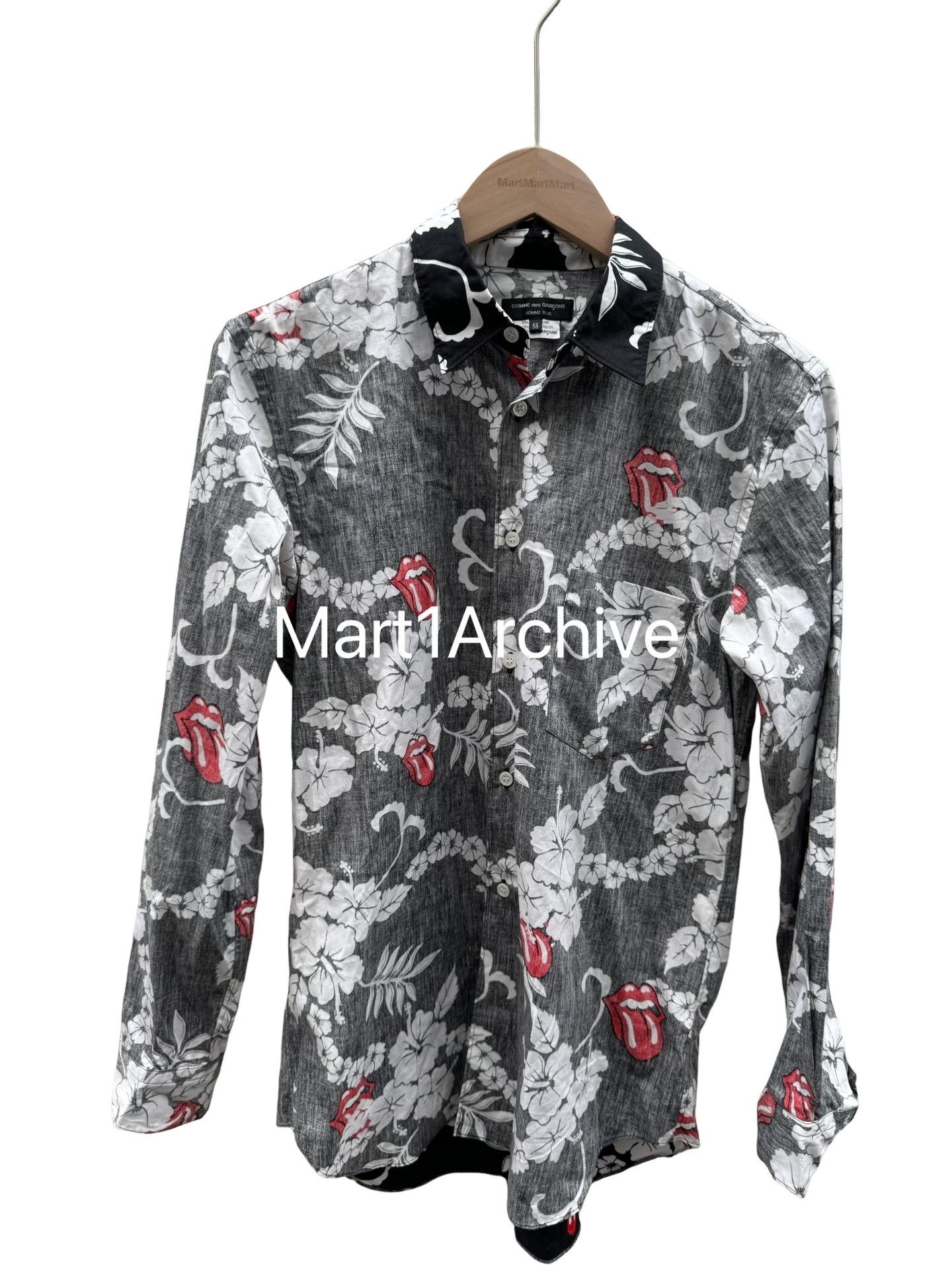 Comme des Garcons Comme des Garçons Homme Plus Rolling Stones Floral Shirt XS Size US XS / EU 42 / 0 - 1 Thumbnail