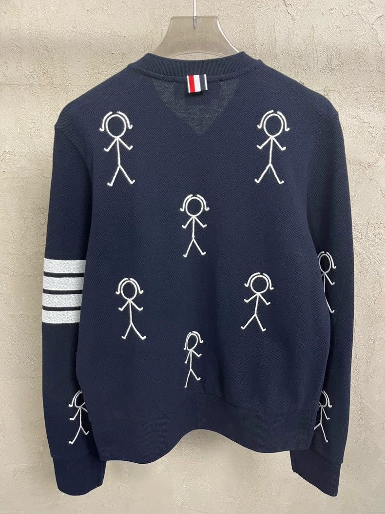 Thom Browne Thom Browne Classic Tibetan blue crayon chimes sweater Size S / US 4 / IT 40 - 4 Thumbnail