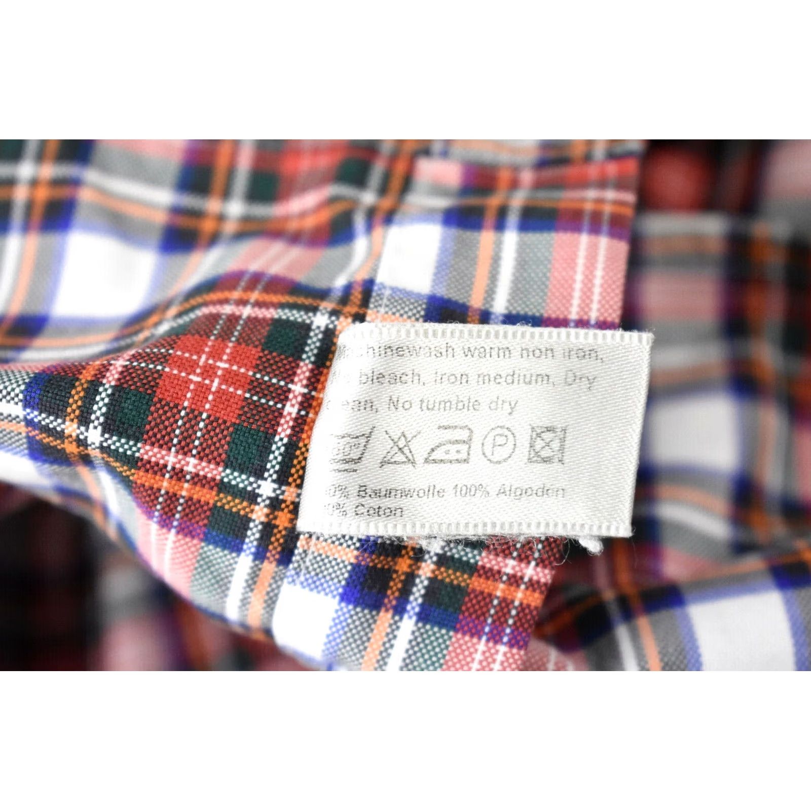 Eton ETON Slim Formal Shirt Men US 38 Checked Collar Button Up Size 38R - 6 Thumbnail