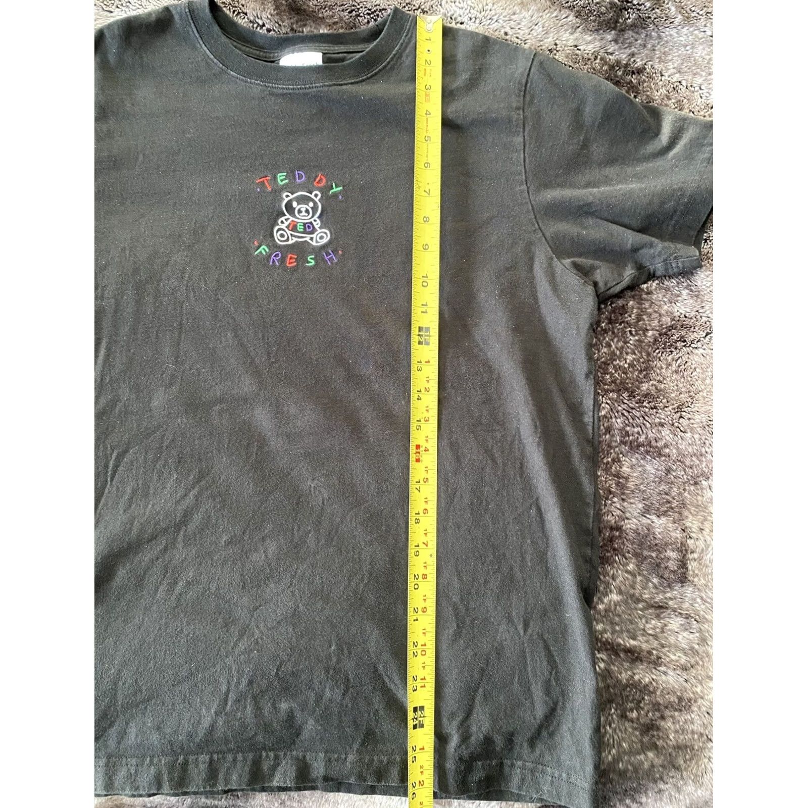 Teddy Fresh Teddy Fresh Black T-shirt Embroidered Front Bear Women Size L Size L / US 10 / IT 46 - 5 Thumbnail