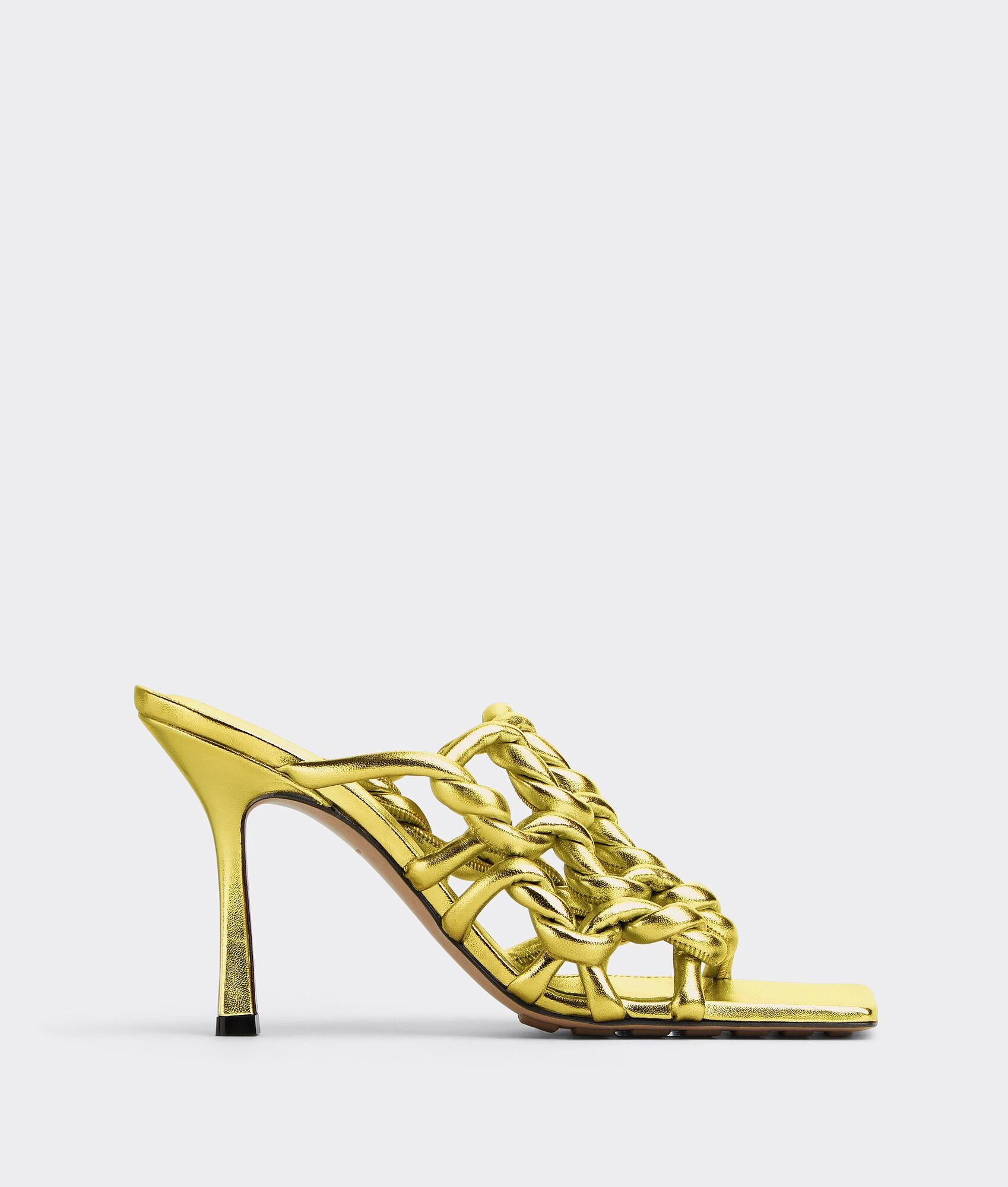 Bottega Veneta Bottega Veneta Stretch Twist Mule in gold Size US 9 / IT 39 - 1 Thumbnail