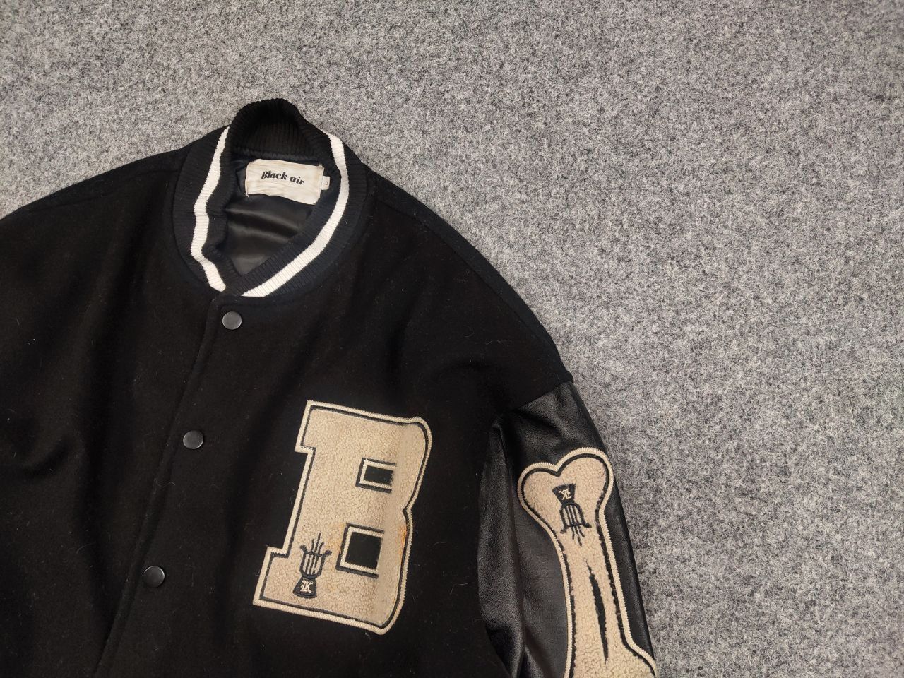Vintage Vintage Bones Japan Skeleton Letterman Varsity Bomber Jacket Size US M / EU 48-50 / 2 - 5 Thumbnail