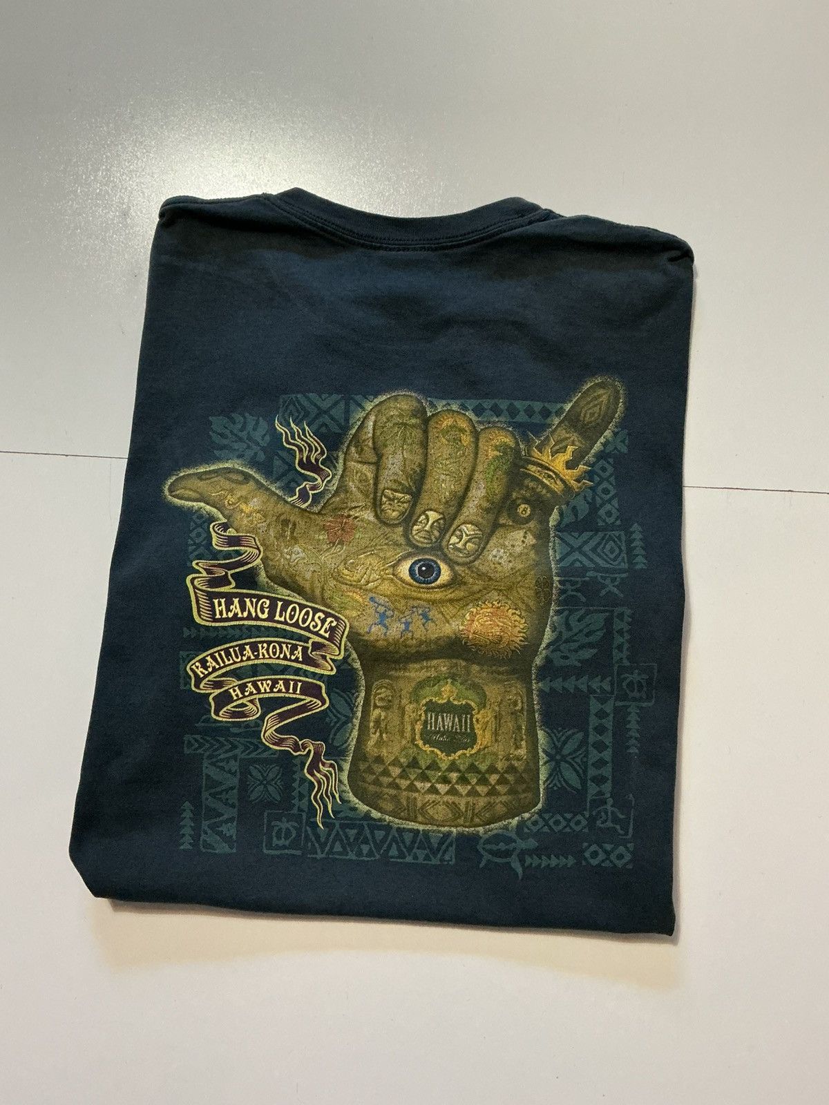 Other Hang Loose Kailua Kona Hawaii Tribal Hand Shaka Eye T-Shirt Size US XL / EU 56 / 4 - 1 Thumbnail