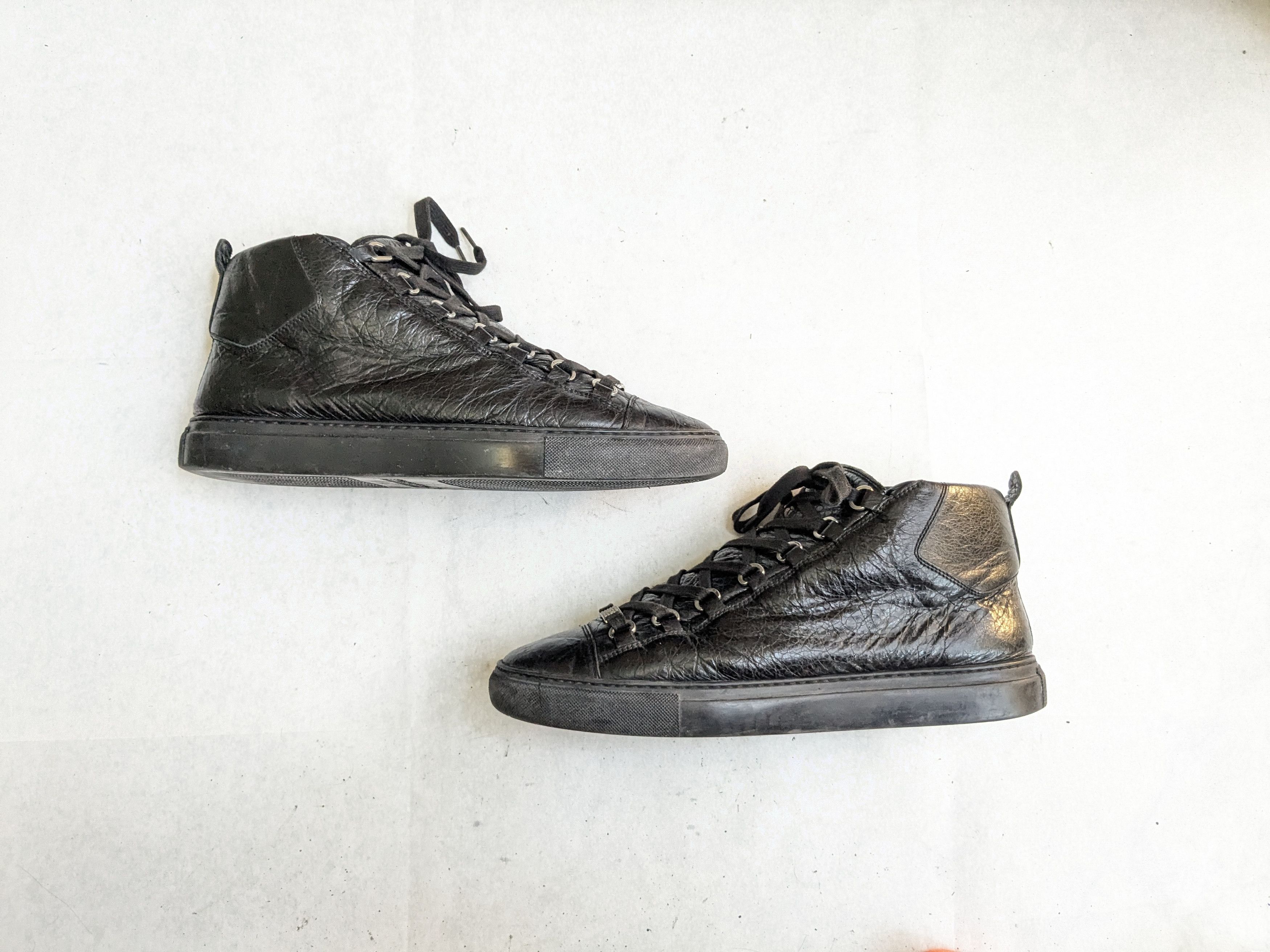 Balenciaga Balenciaga Arena Sneakers Black 11 High Tops Leather Size US 11 / EU 44 - 1 Thumbnail