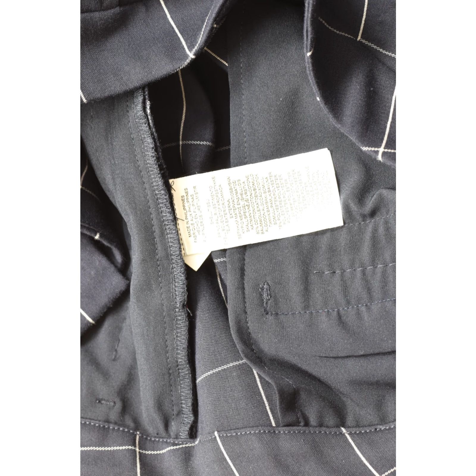 Ralph Lauren Lauren Ralph Lauren Women's 12 Navy Blue Windowpane Plaid Ankle Pants NEW Size 34" / US 12 / IT 48 - 7 Thumbnail