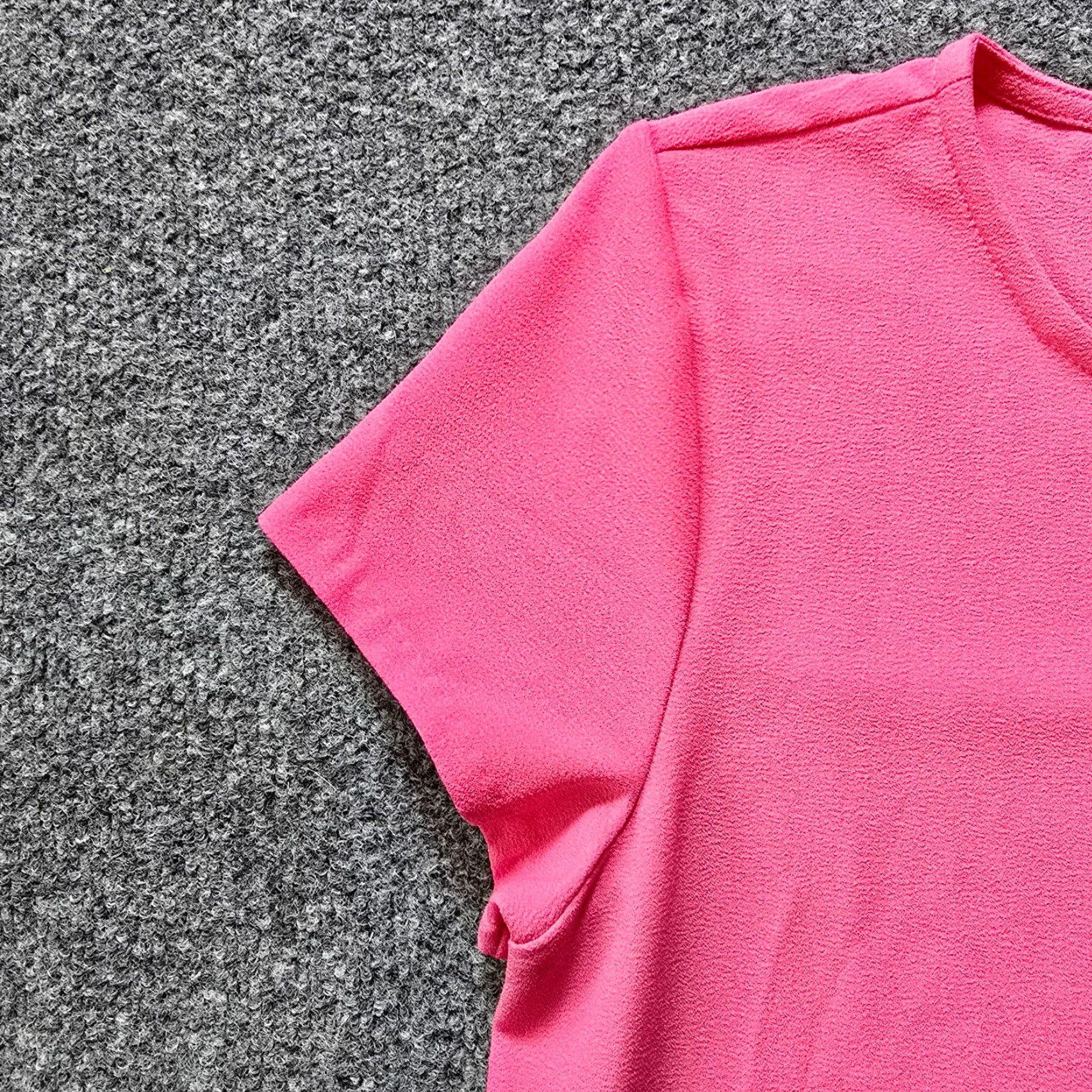 Pinko Chelsea 28 Dress Womens Size Small Pink Shift Short Sleeve Minimalist Capsule Dress Size 28" / US 6 / IT 42 - 4 Thumbnail