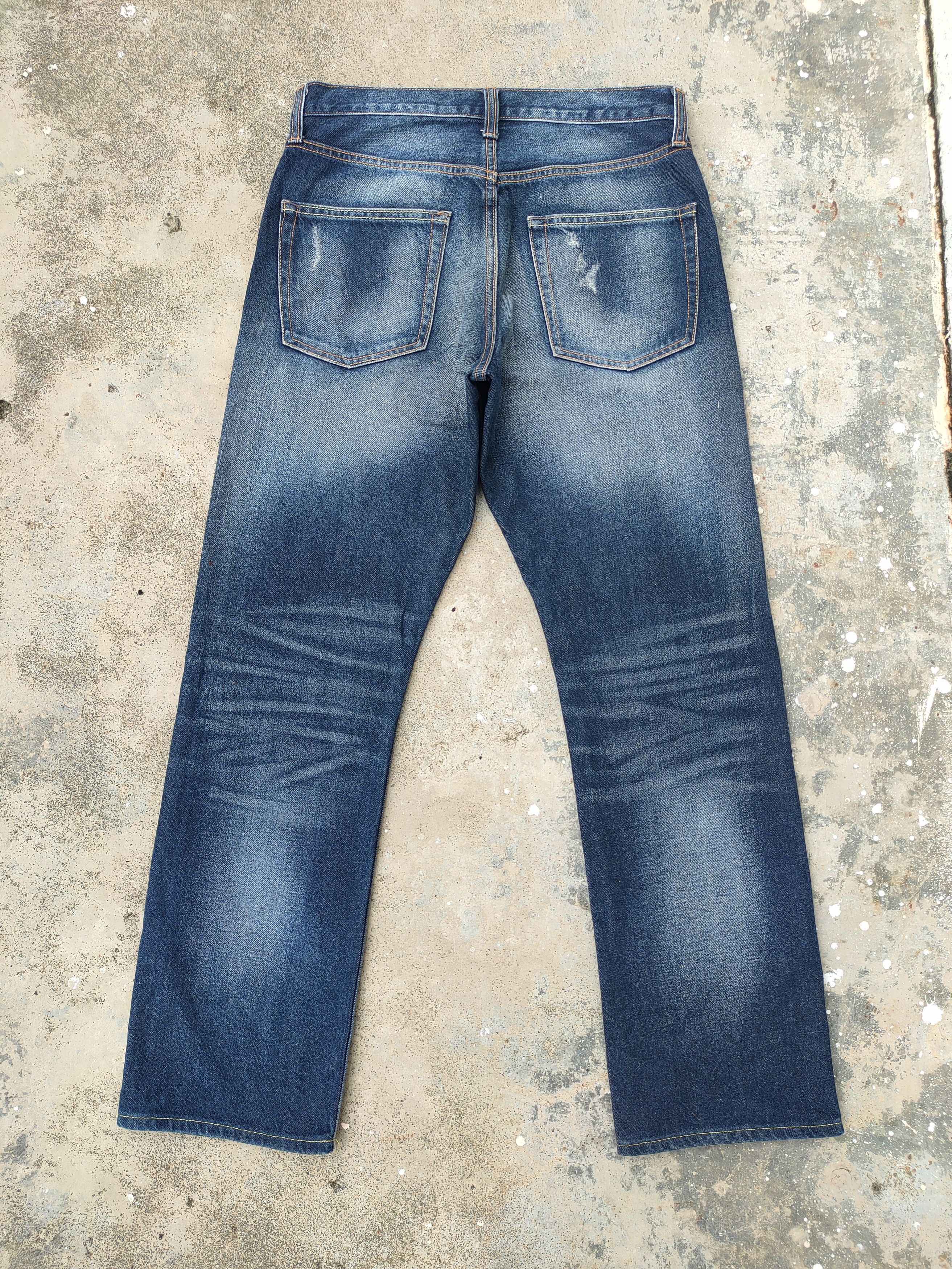 GU VINTAGE GU FADED RIPPED JEANS DENIM PANTS Size US 31 - 9 Thumbnail