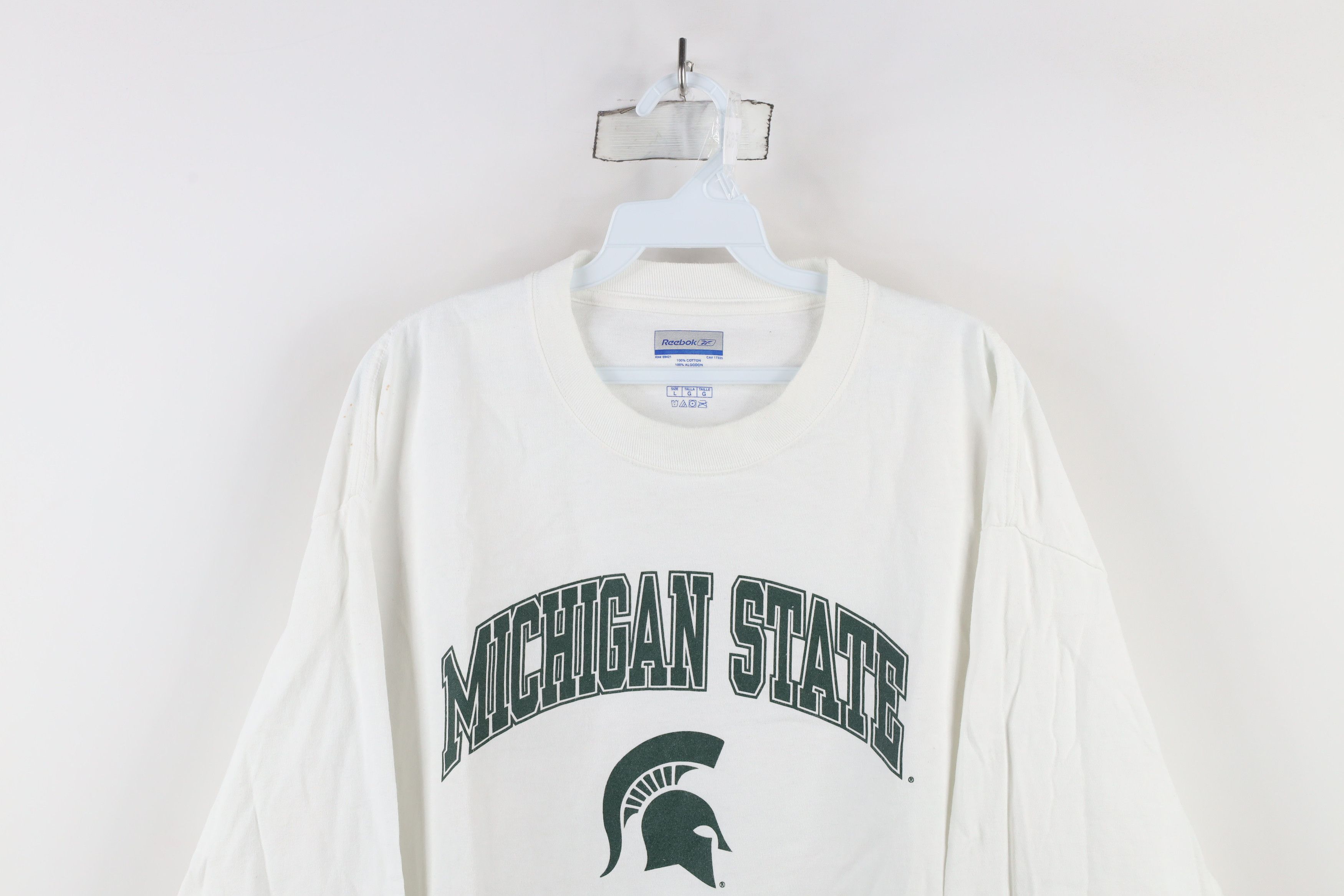 Reebok × Vintage Vintage Reebok Michigan State University Long Sleeve T-Shirt Size US L / EU 52-54 / 3 - 2 Thumbnail
