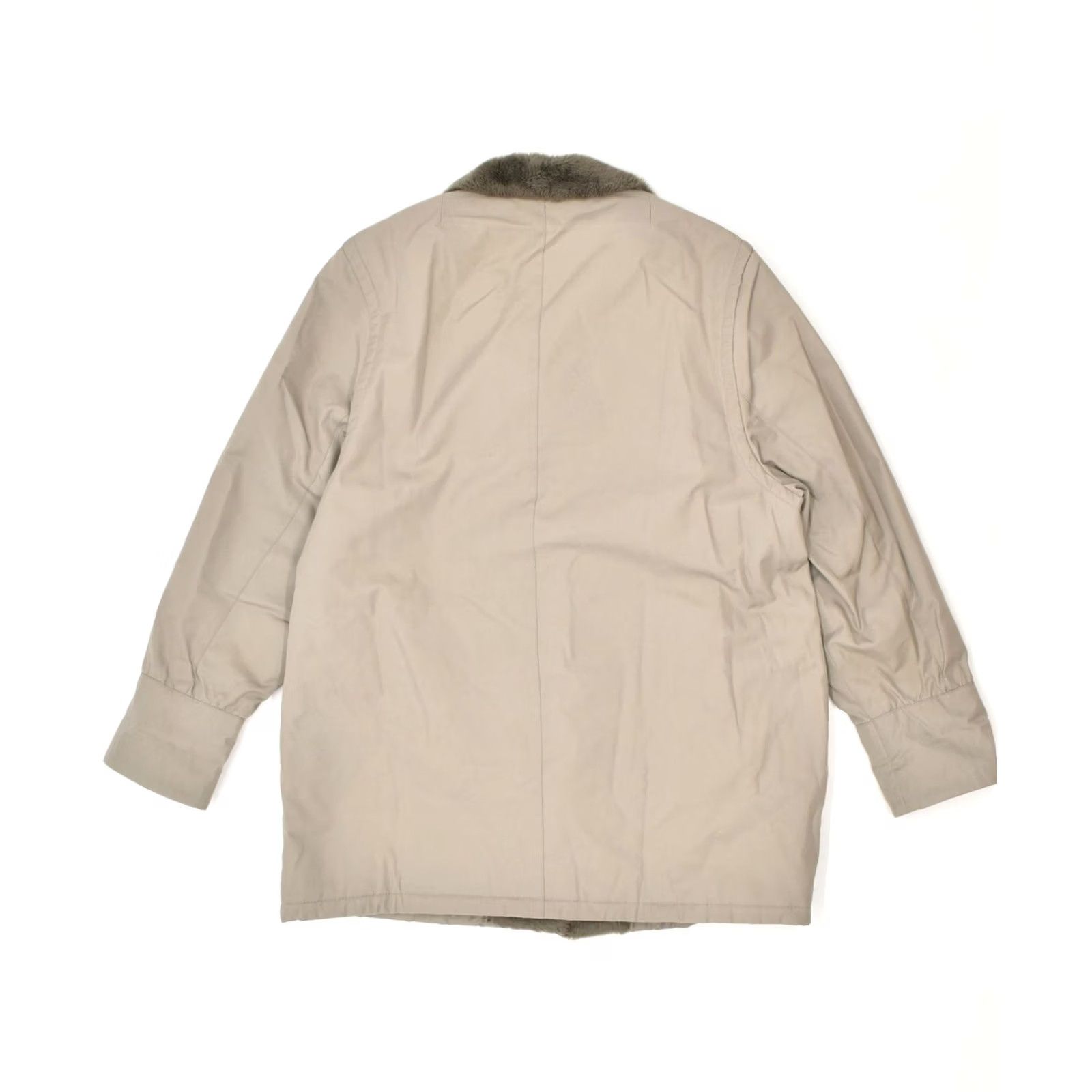 Vintage JOLIPEL Womens Overcoat Large Brown Cotton EU 42 Size L / US 10 / IT 46 - 2 Thumbnail