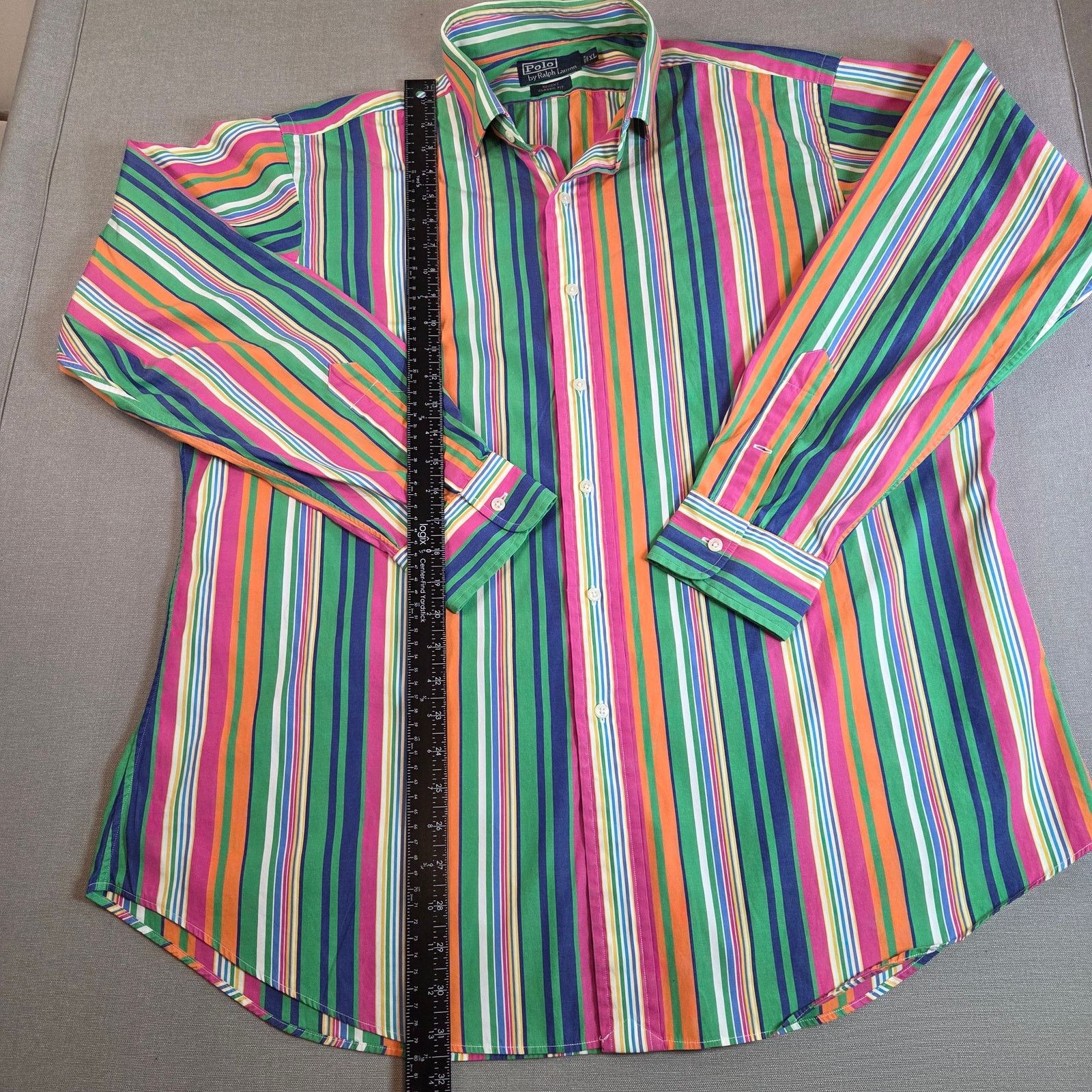 Polo Ralph Lauren Ralph Lauren Regent Fit Multicolor Stripe Shirt XL Size US XL / EU 56 / 4 - 6 Thumbnail