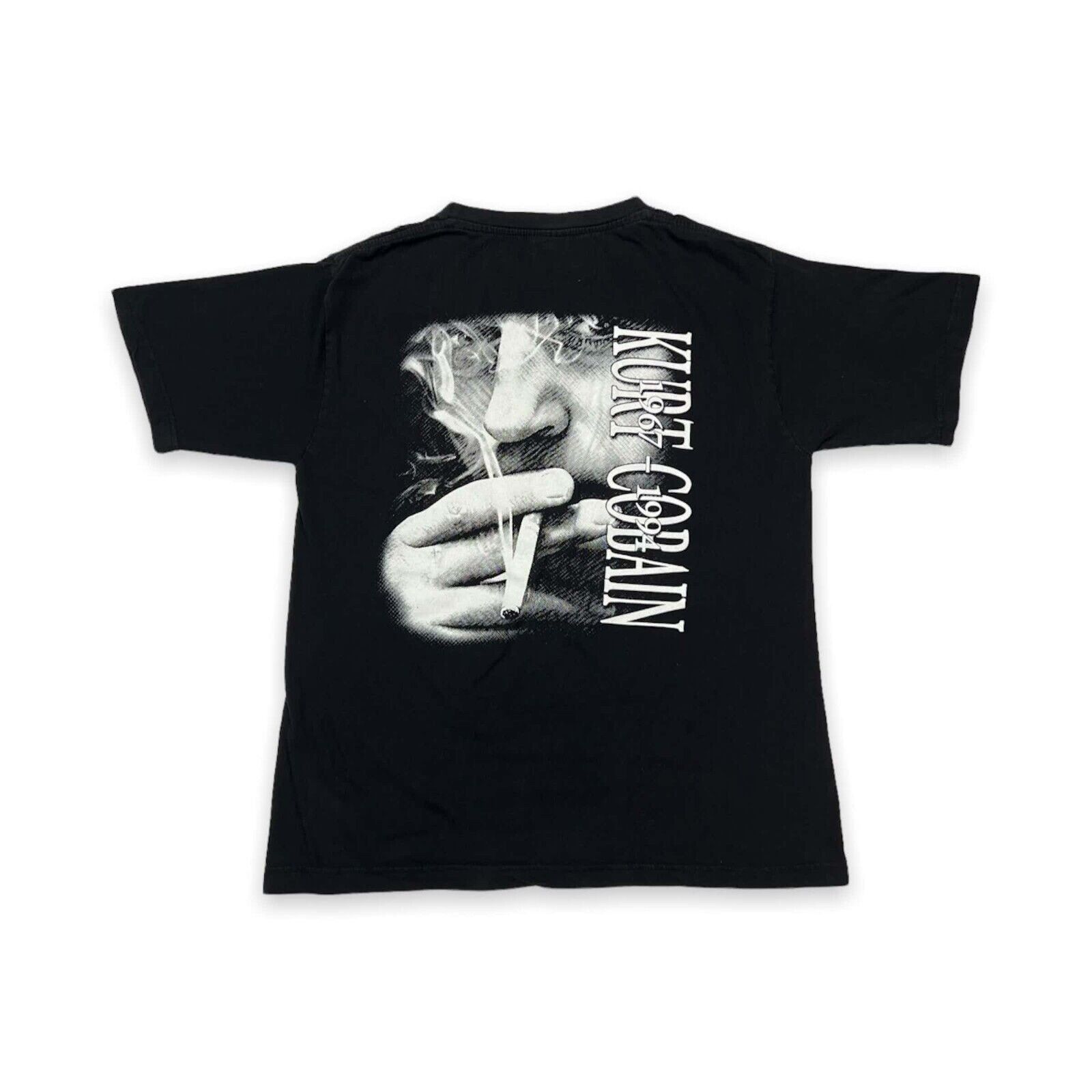 Band Tees × Nirvana Vintage Y2K Nirvana Kurt Cobain T Shirt Bootleg Rap Tee Size US M / EU 48-50 / 2 - 3 Thumbnail