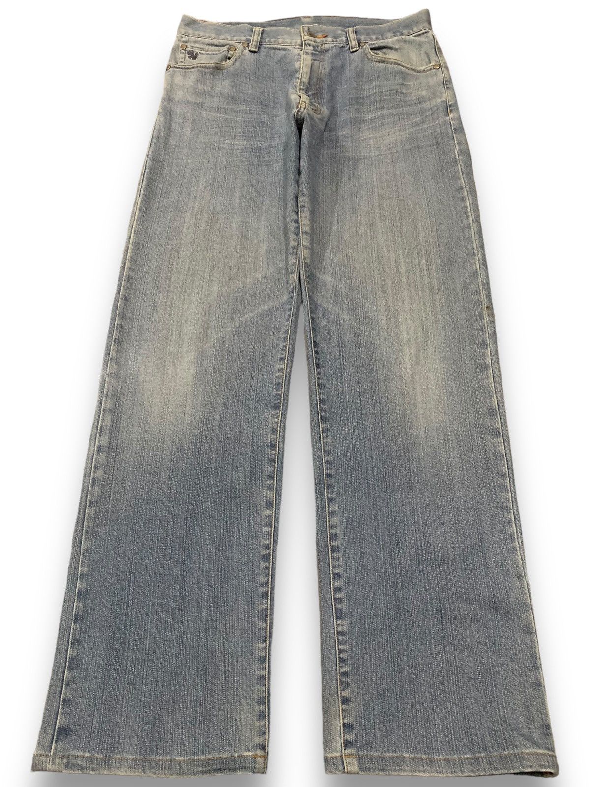 Vintage Vintage Japanese The Scotch House Blue Washed Loose Jeans Size US 31 - 1 Thumbnail