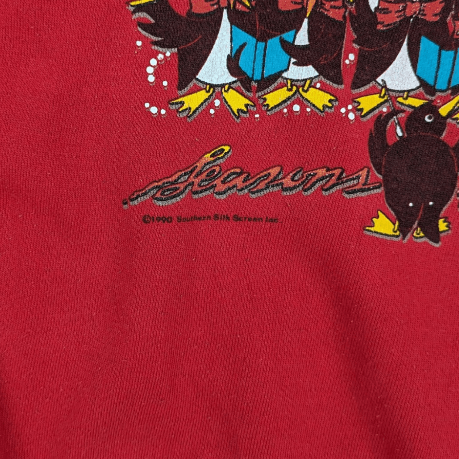 Hanes 1991 HANES Christmas Tree Penguin Season Greeting Jumper Size L / US 10 / IT 46 - 6 Thumbnail