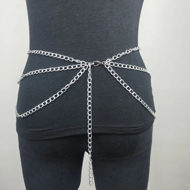 Jewelry Waist Chain Cross Layered Tassel Belly Chains Size ONE SIZE - 6 Thumbnail