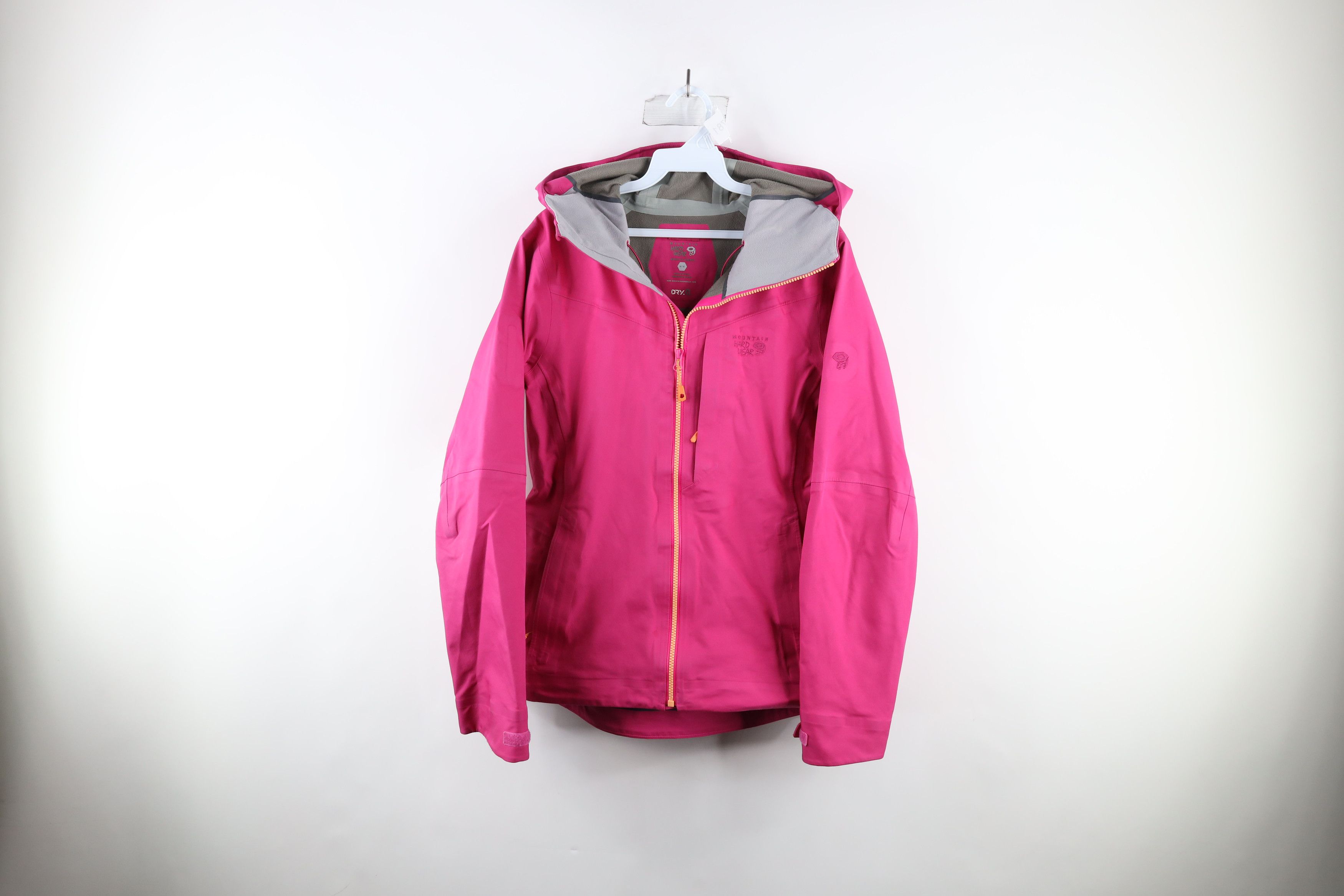 image of Mountain Hardwear Dry.q Waterproof Straight Chuter Jacket in Pink, Men's (Size Medium)