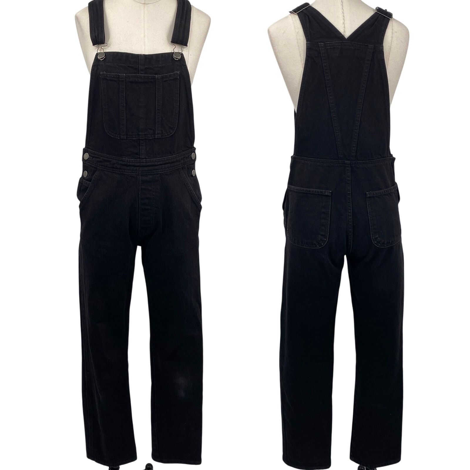 American Apparel Vintage Y2k American Apparel Overall Black Cotton Denim XS Size 26" / US 2 / IT 38 - 1 Thumbnail