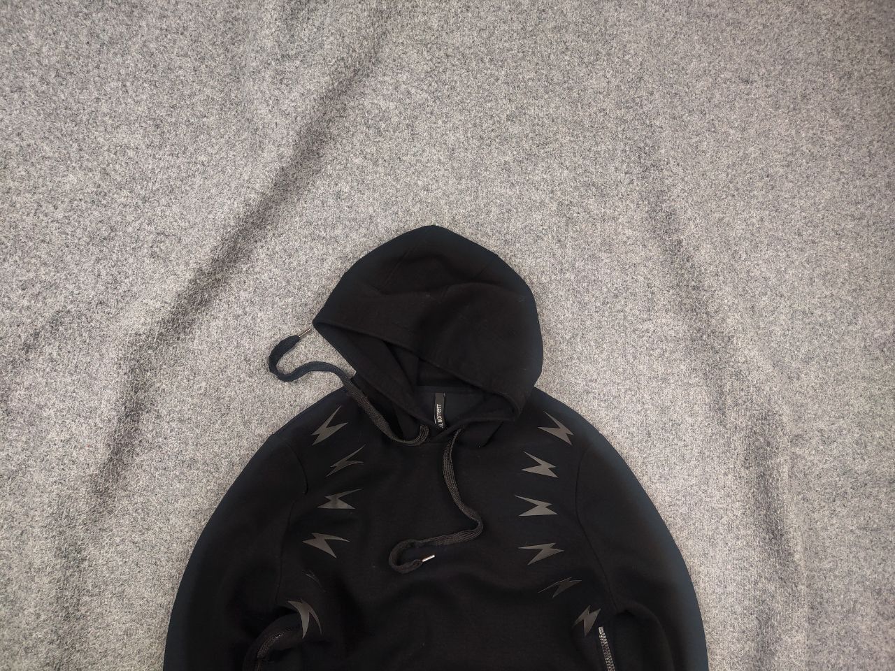 Neil Barrett Neil Barrett Design Lightning Bolt Logo Zip neoprene hoodie Size US S / EU 44-46 / 1 - 1 Thumbnail