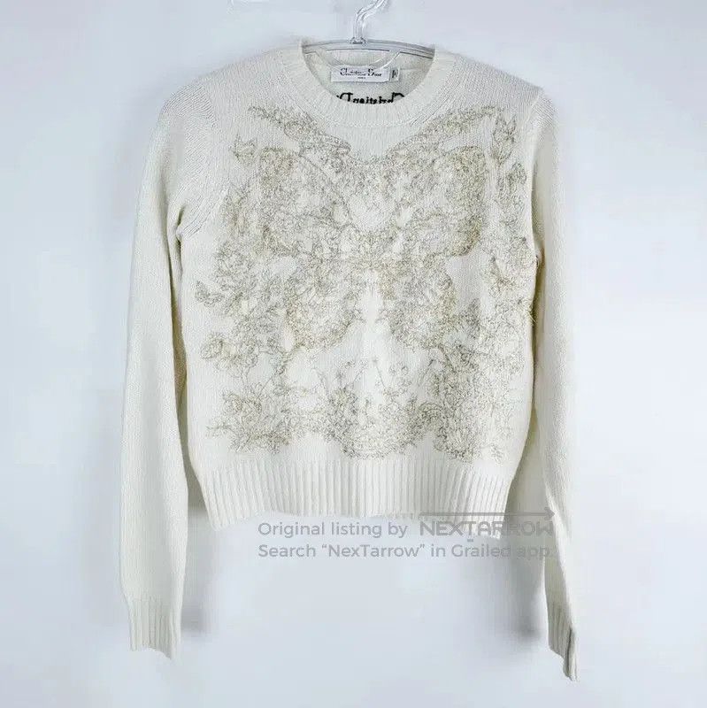 Dior Dior White Wool Women's Pullover Sweater . Size XXS / US 00 / IT 34 - 1 Thumbnail