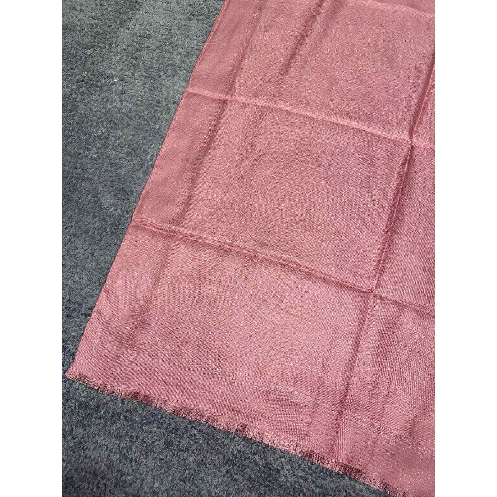 Fendi Fendi Monogram Logo Silk Fringe Hem Wrap Shawl Stole Scarf Size ONE SIZE - 7 Thumbnail