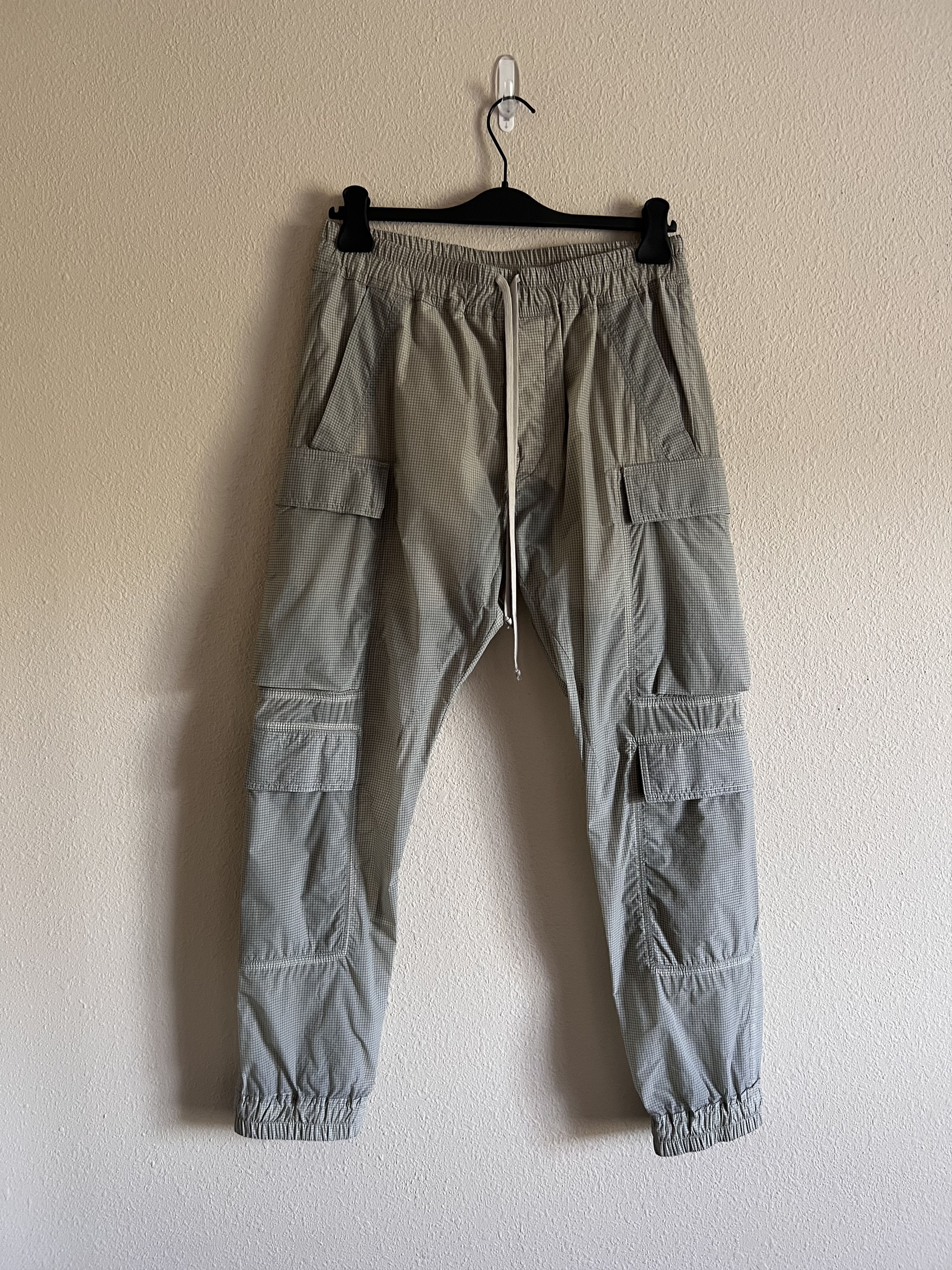 Pre-owned Rick Owens Mastodon Cargo Pants In Pearl