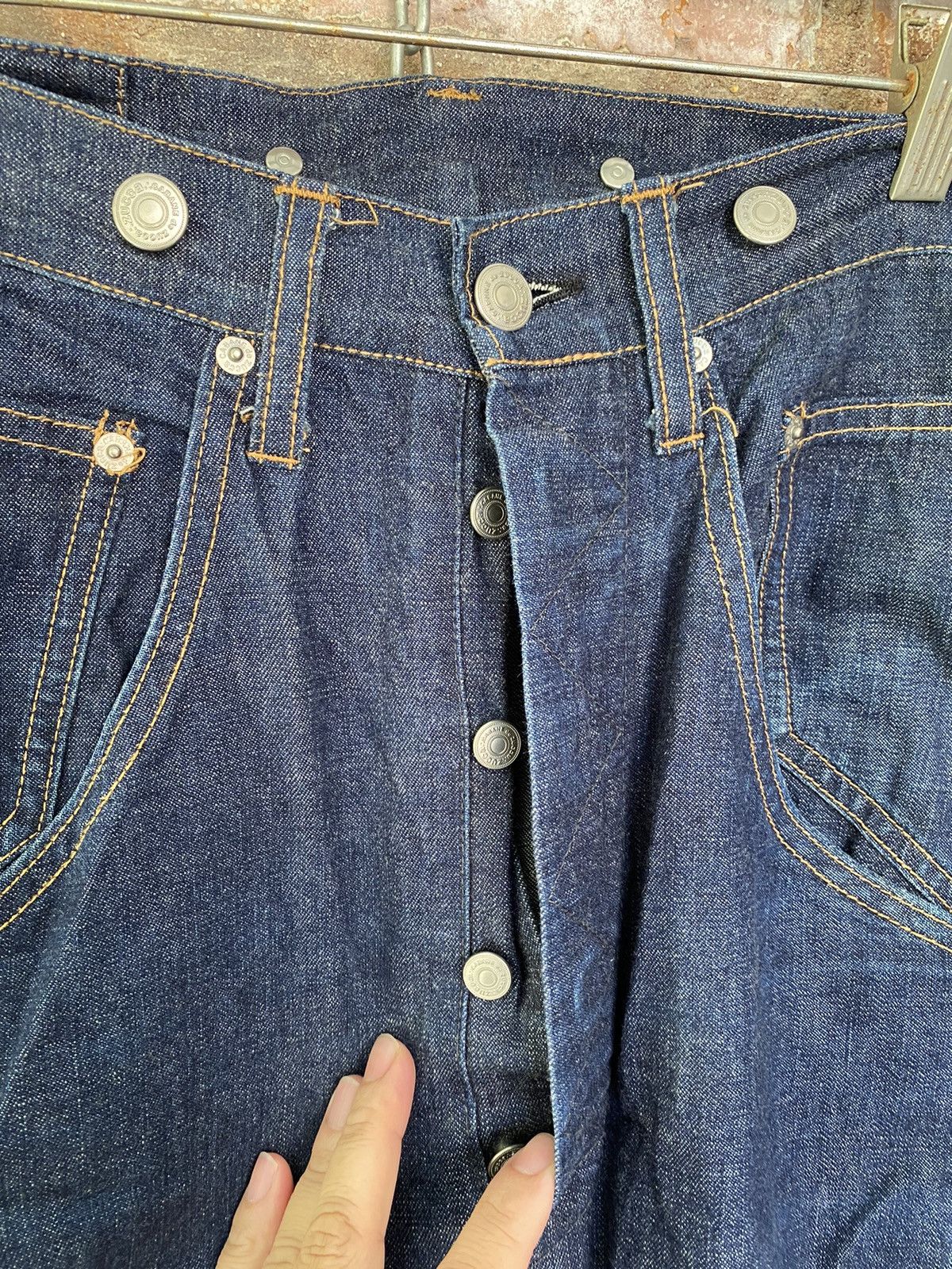 CABANE de ZUCCa × Issey Miyake × Japanese Brand Vtg Zucca by Issey Drop crotch Red selvedge ligth pants Size US 32 / EU 48 - 7 Thumbnail
