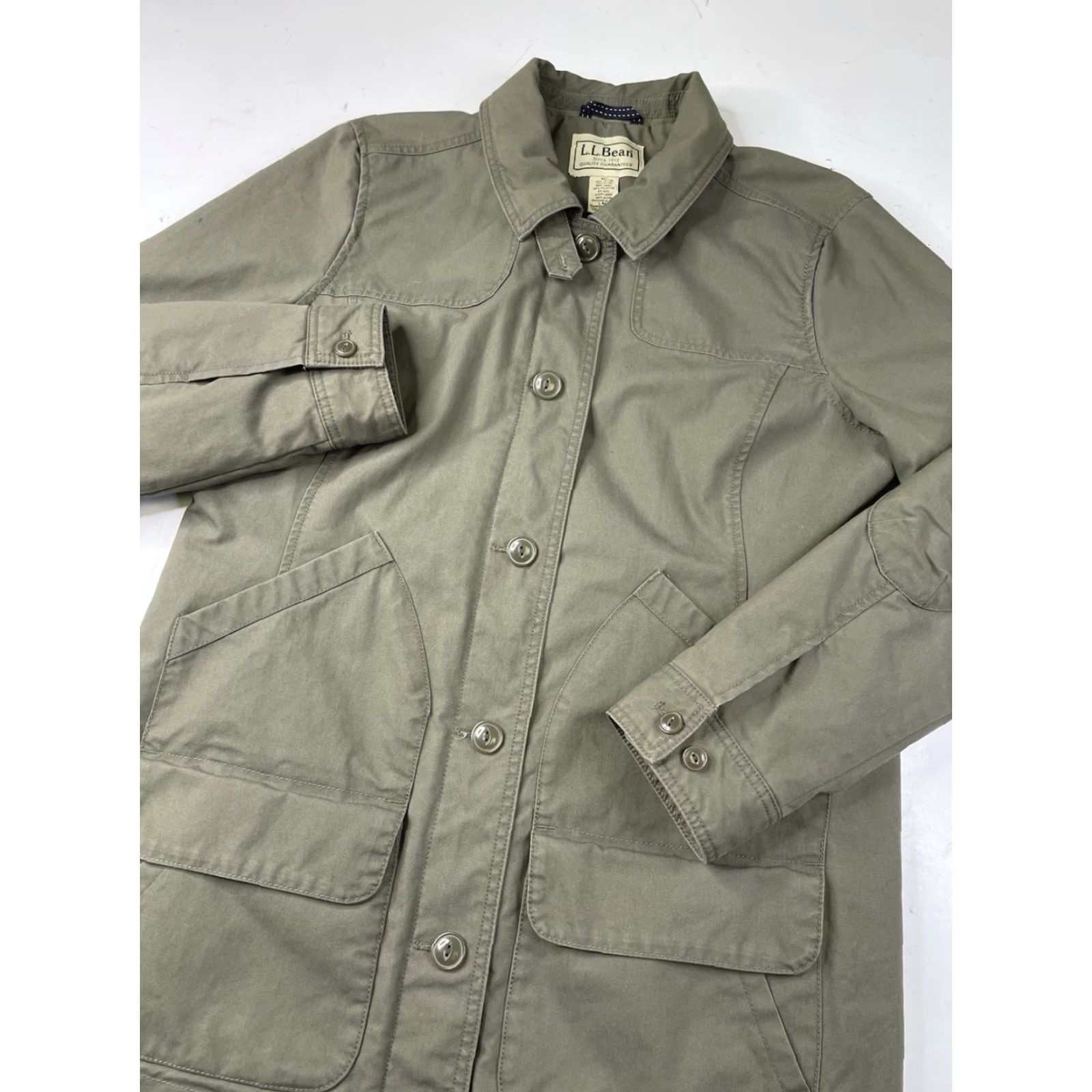 Vintage VINTAGE L.L. Bean Fireside Field Coat Jacket 503272 Flannel Lined Womens Large Green Wool Accents Embroidered Logo Pockets Inner Pockets Button Size L / US 10 / IT 46 - 2 Thumbnail