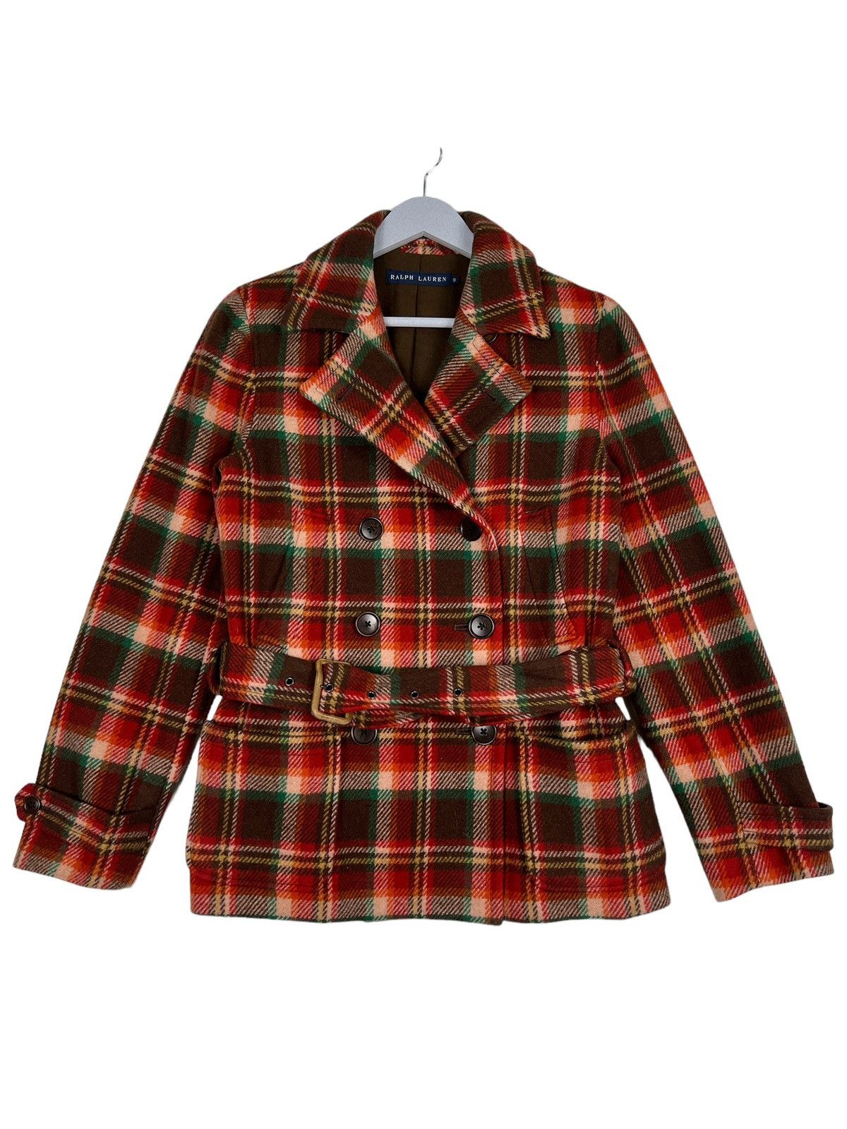 Ralph Lauren 🔥 RALPH LAUREN WOOL PLAID DOUBLE BREAST Size US S / EU 44-46 / 1 - 2 Thumbnail